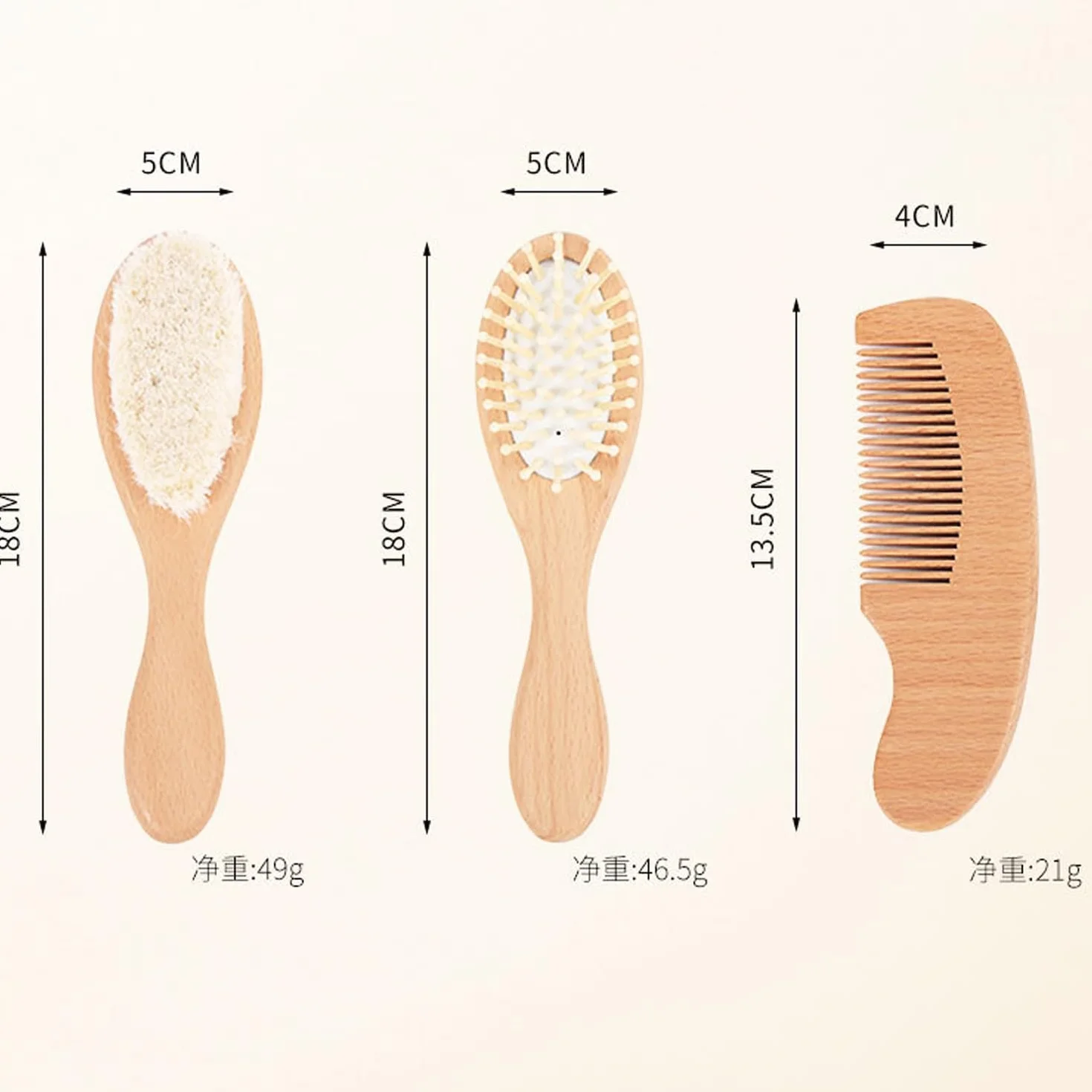 Personnalisé Brosse À Cheveux Et Peigne Pour Bébé Nouveau-né, Souvenir Gravé, Ensemble Pour Filles (Rose)