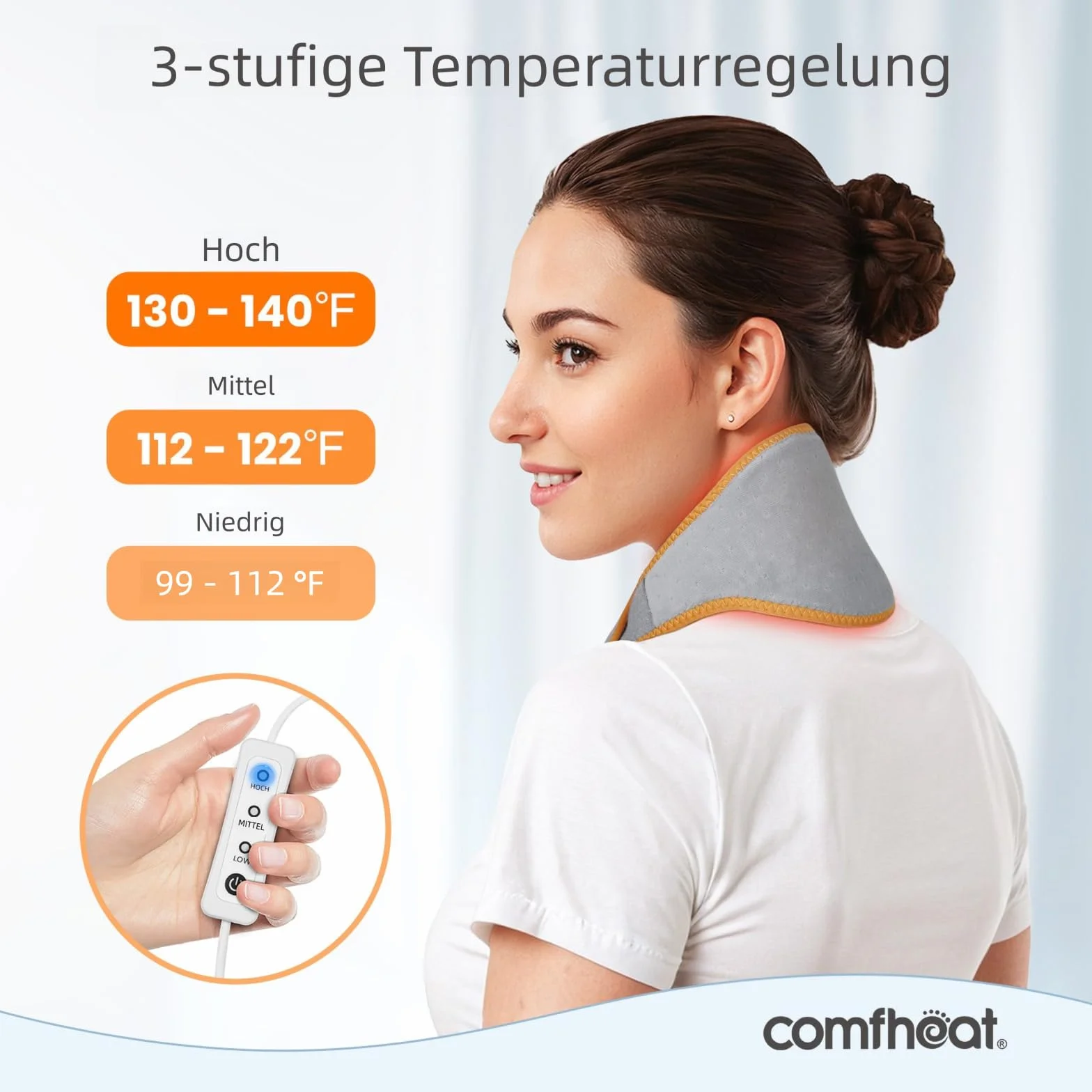 Coussin chauffant USB pour la nuque, soulagement des douleurs cervicales, thérapie thermique portable