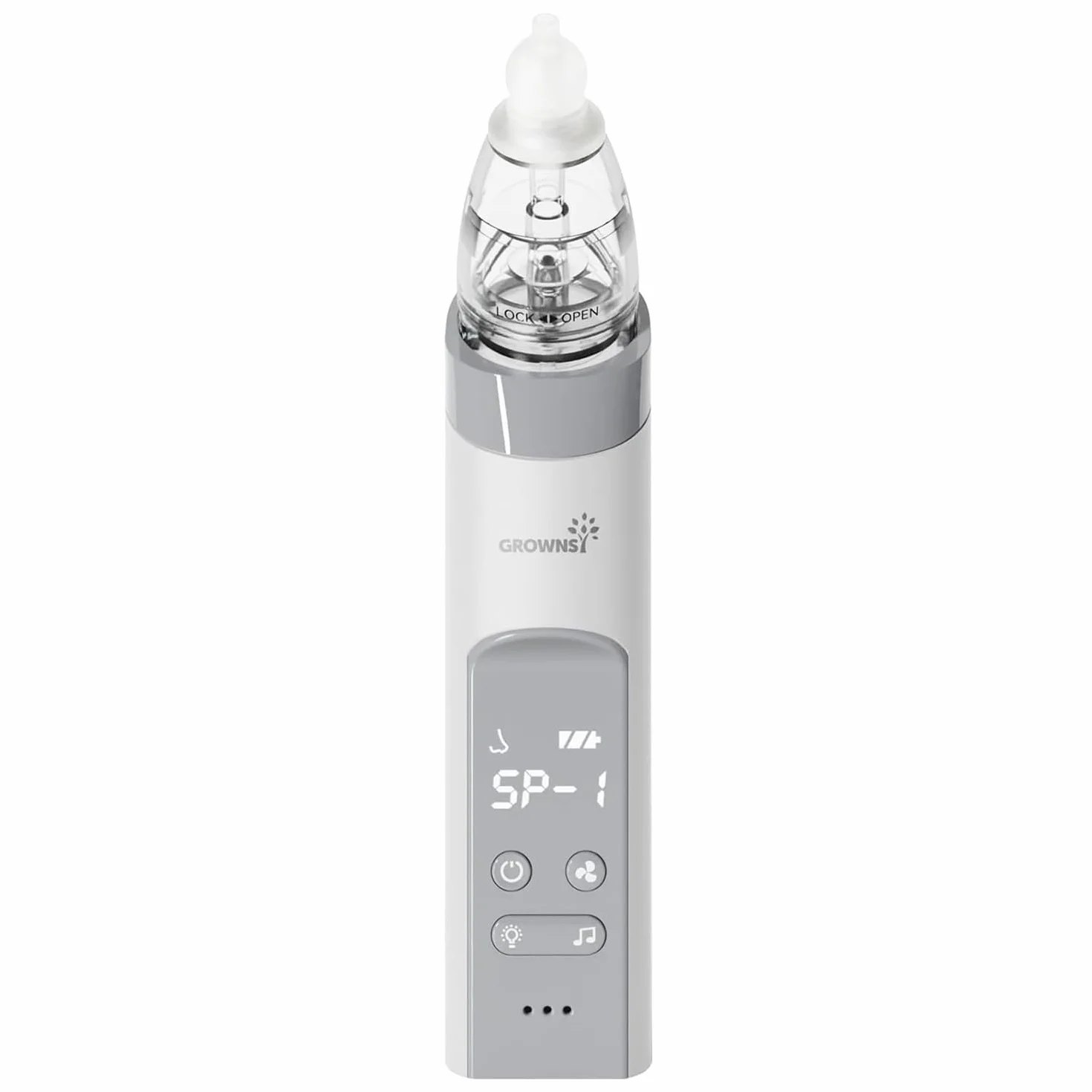 GROWNSY Aspirateur Nasal Bébé Électrique, Forte Aspiration, 3 Niveaux, Rechargeable USB, pour Nouveau-nés
