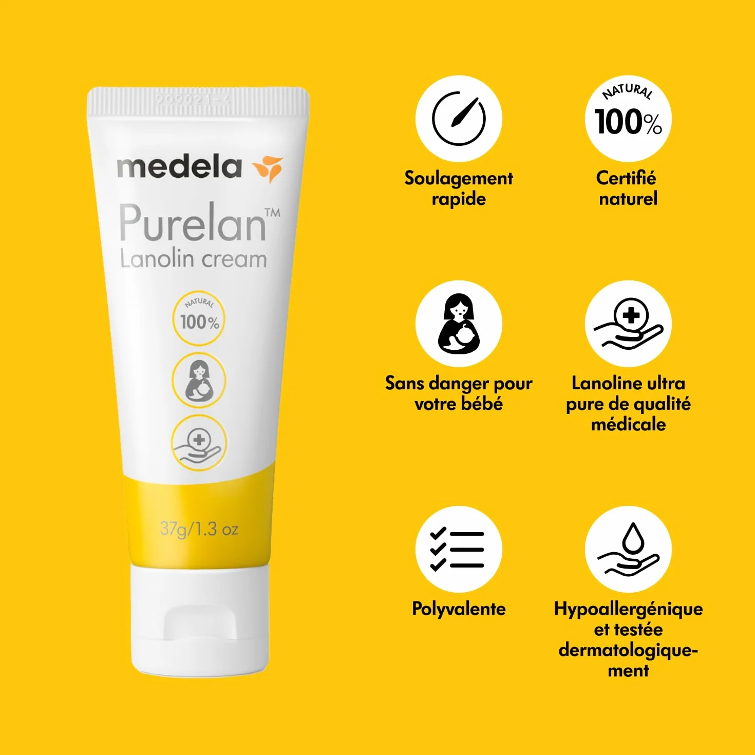 Medela Purelan Crème d'allaitement à la lanoline 100% naturelle hypoallergénique 37g