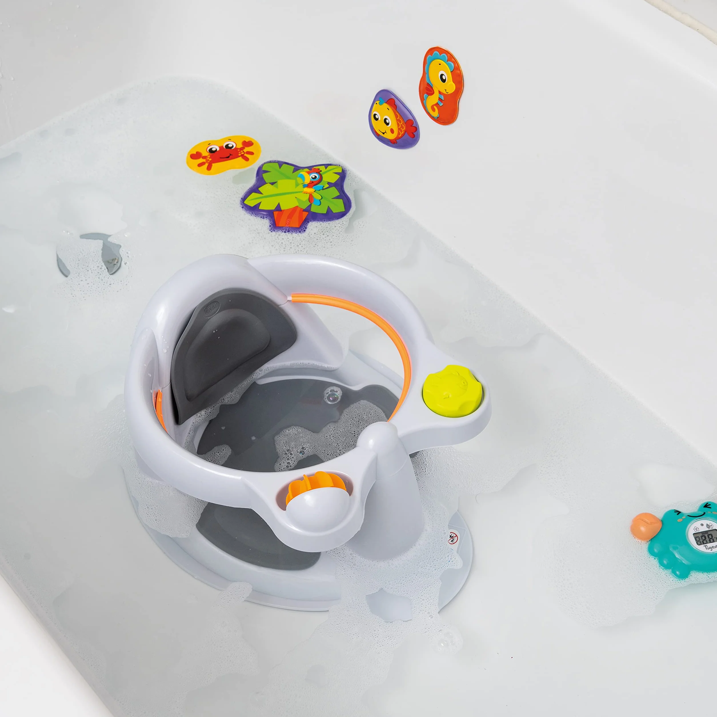 Tigex Anneau de Bain Bébé Collexion Anatomy Gris Perle 6-12 mois