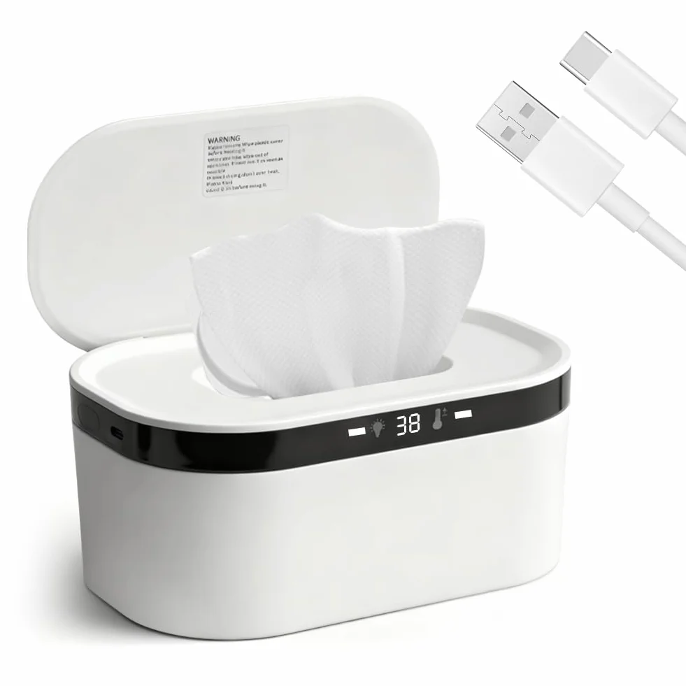 LOMUG Chauffe-lingettes USB 3 niveaux de température rapide LED