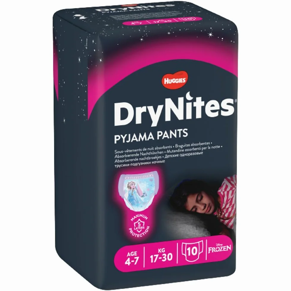 Huggies Drynites culotte absorbante bébé fille taille M (17-30 kg) lot de 10