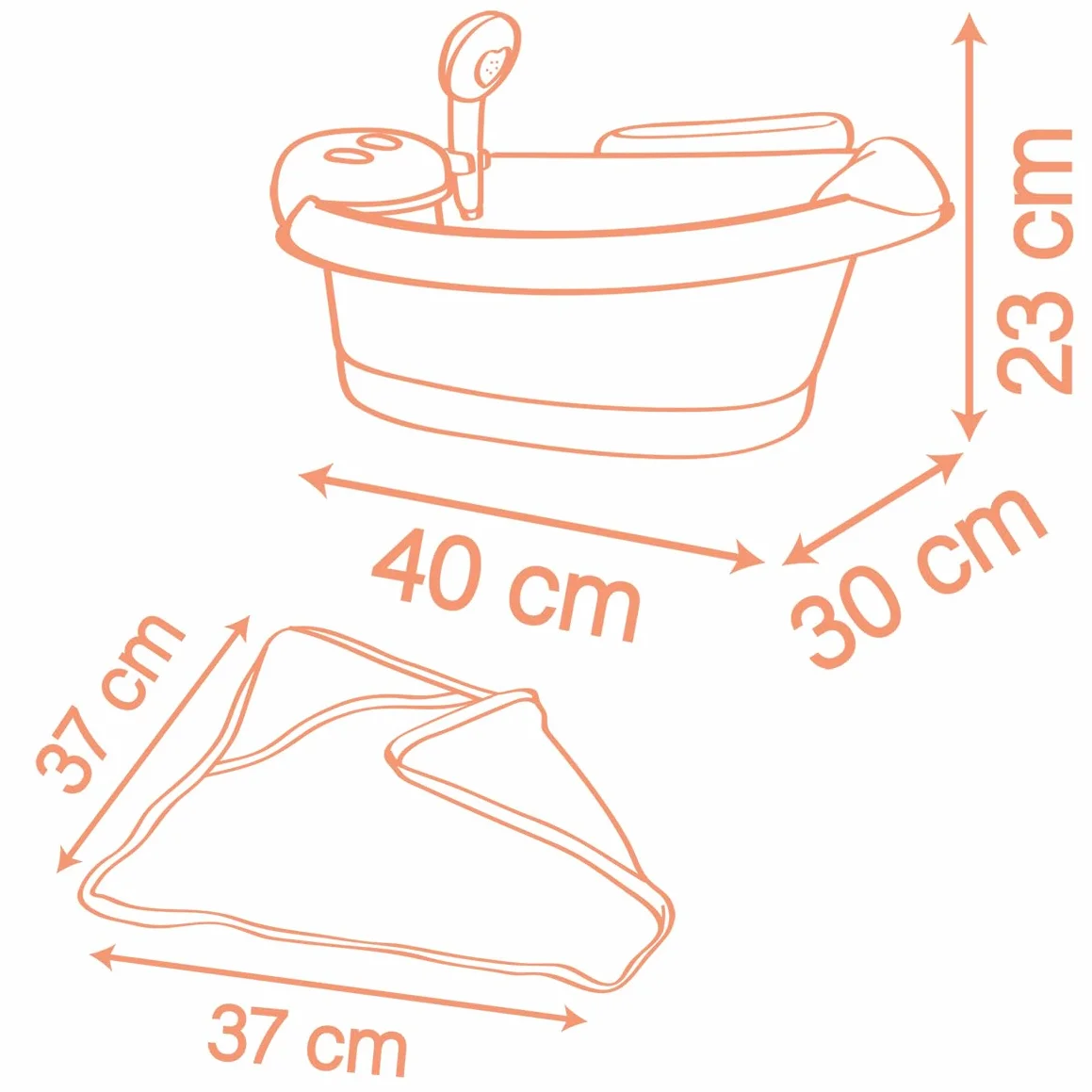 Smoby Baby Nurse Baignoire Balnéo pour Poupons 42 cm Module Electronique Jets d'eau Bulles Lumières LED Accessoires Jeux