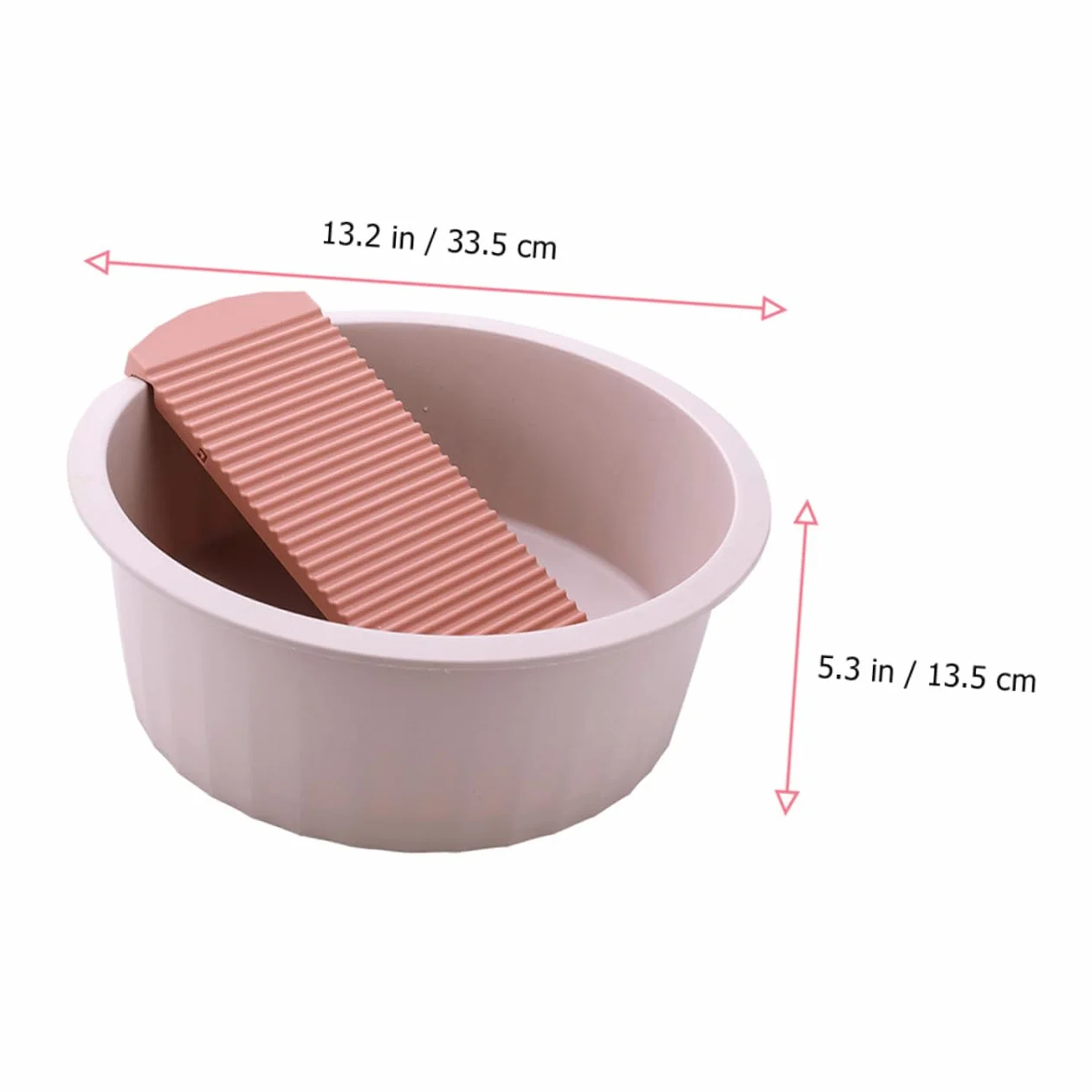 Bassine de Lavage Grosse Taille pour Bébé Rose, Bassin en Plastique Épais pour Nettoyage Linge Camping Maison