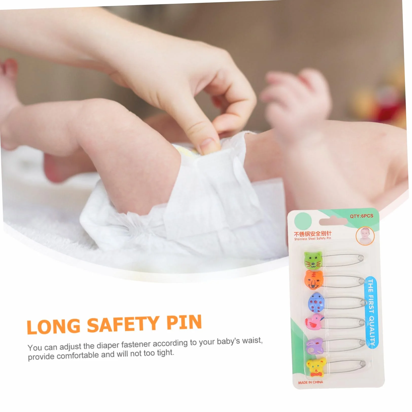 Toyvian Épingles de Sûreté en Acier Inoxydable pour Bébé Lot de 30 Verrouillage Sécurisé pour Couches