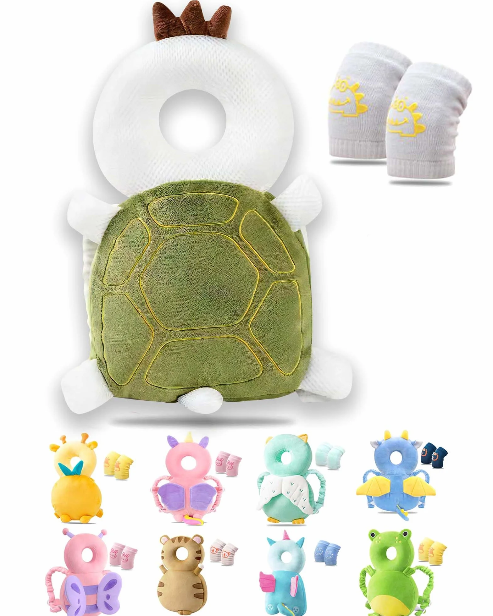 JEJA Coussin de Protection de Tête de Bébé Réglable, Casque Anti Choc pour 4-24 Mois