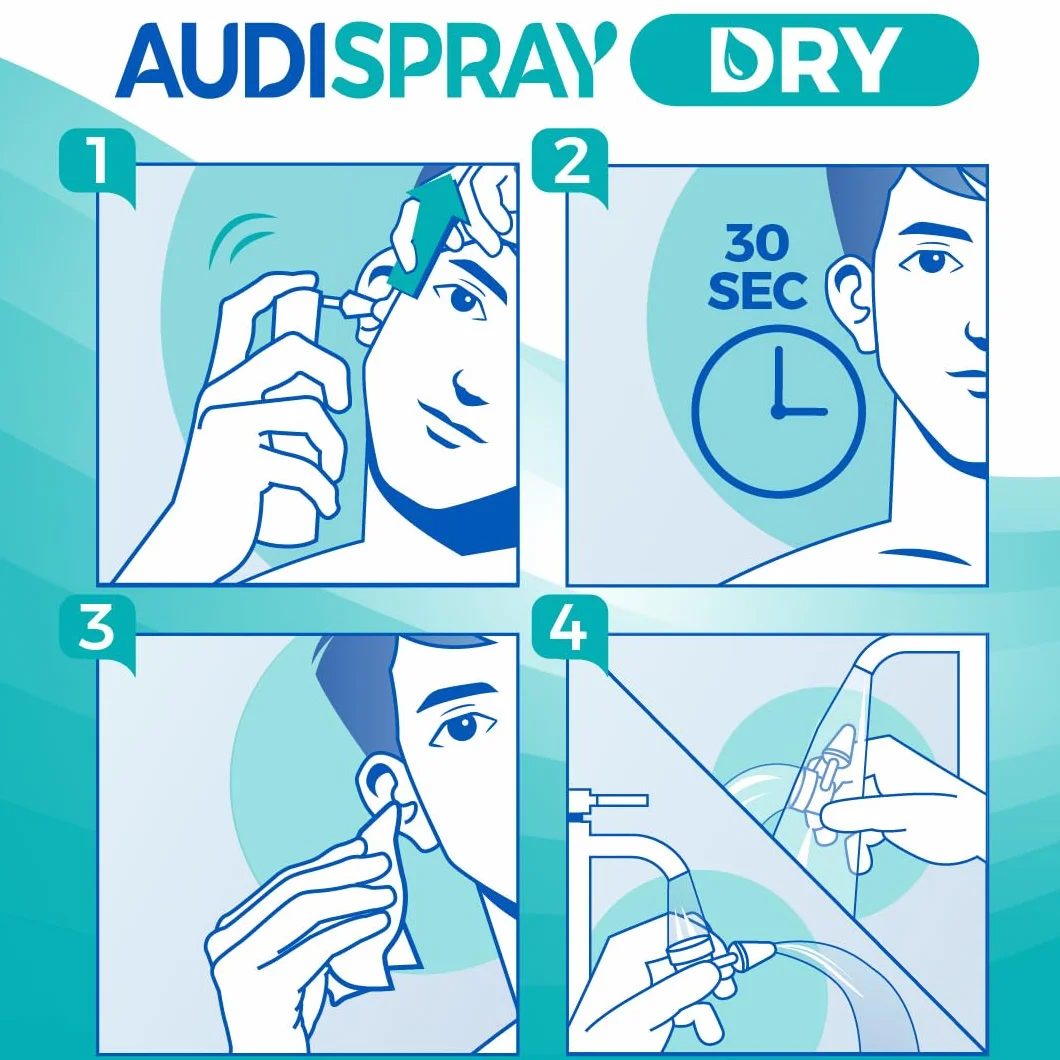AUDISPRAY DRY Spray auriculaire 30 mL Humidité Oreille bouchée