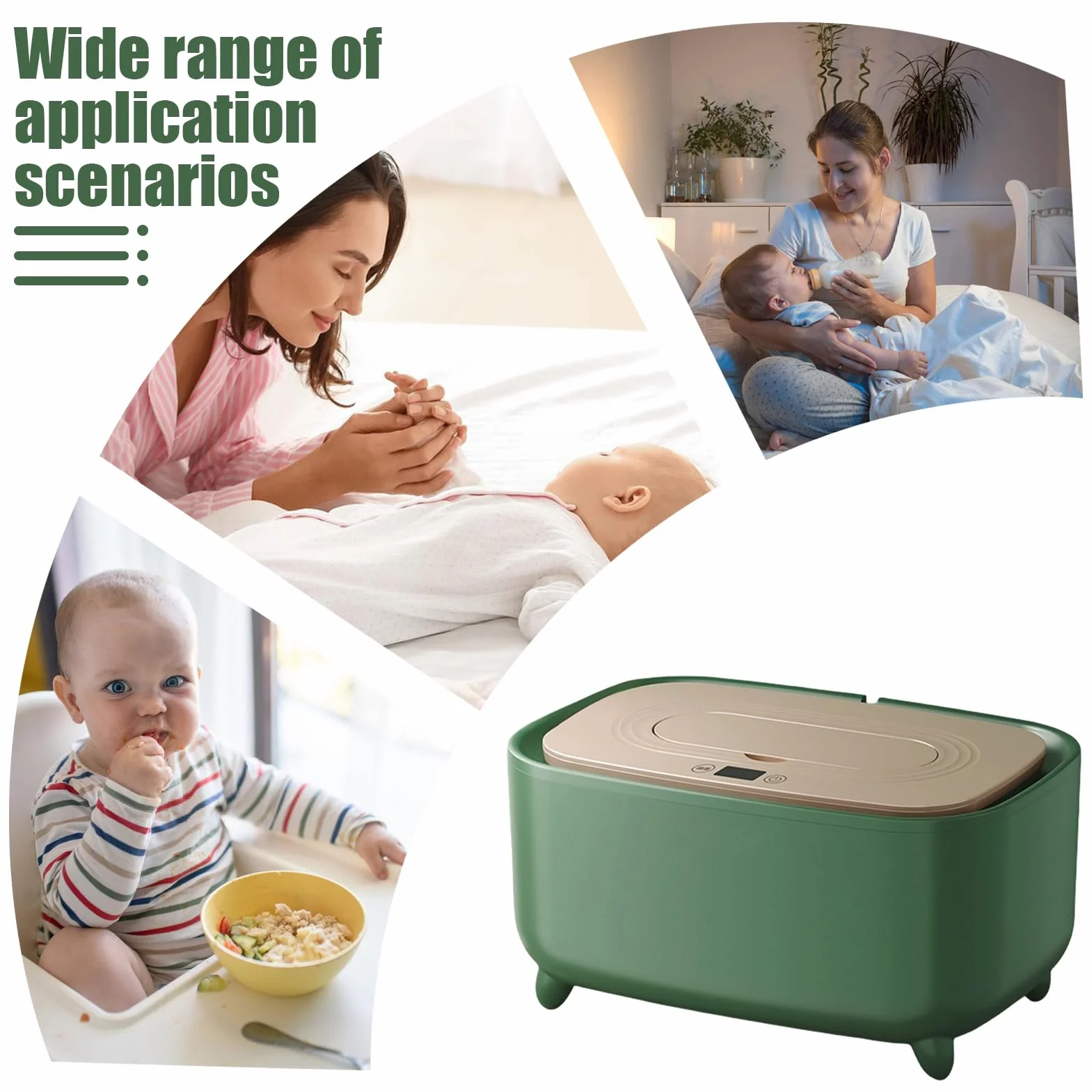 Chauffe-lingettes humides pour bébé – grande capacité, chauffage uniforme