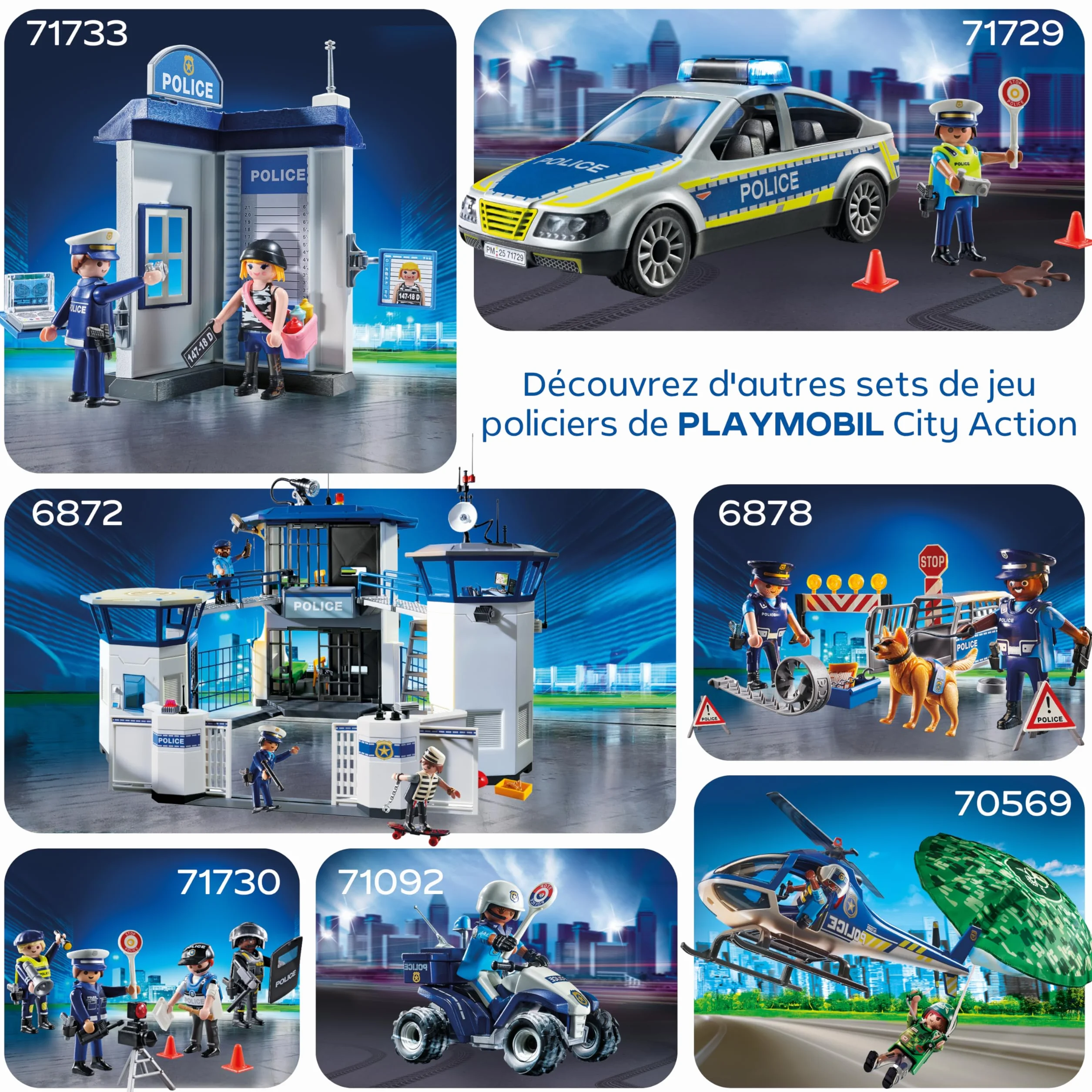 Playmobil Action Heroes Poste de Police avec Local de Recherche Jouet 71874