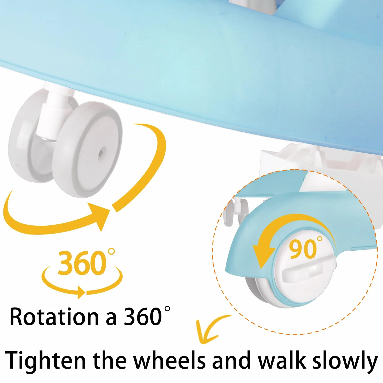 Trotteur Bébé 4-en-1 OHMG avec plateau multi-activités interactive, musique amovible, réglable en hauteur, pliable, jusqu'à 12 kg