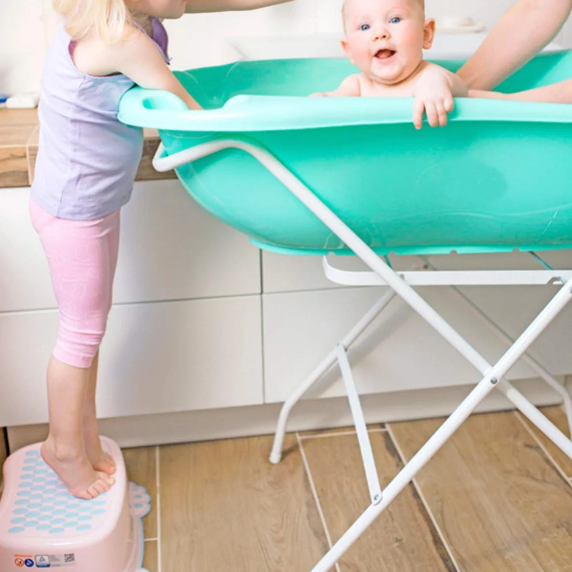 Baignoire bébé avec thermomètre Vert Forest 86 cm