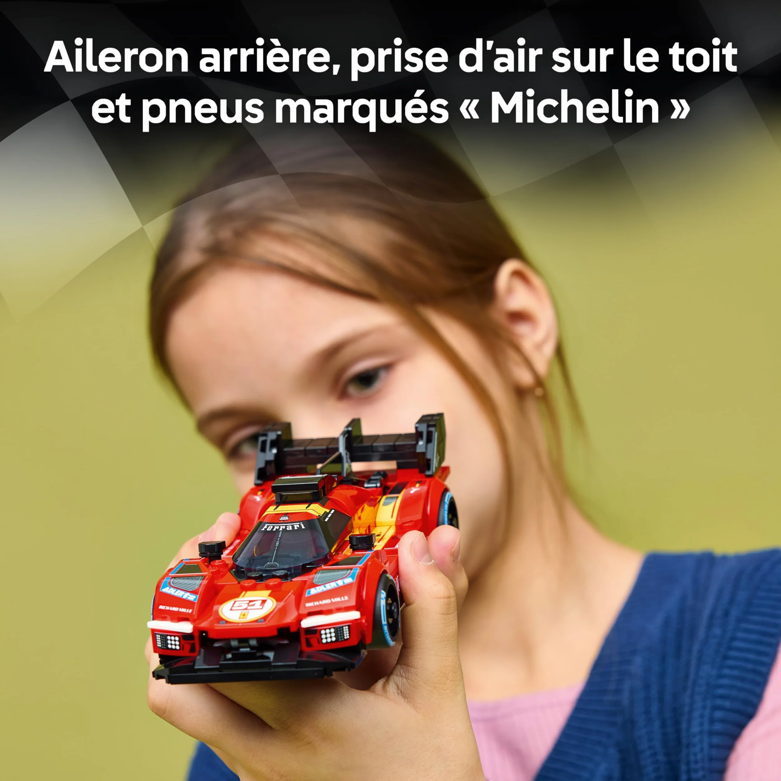 LEGO Speed Champions Ferrari 499P Voiture de Course Maquette STEM Minifigurine Collector Cadeau Sport Automobile 9 Ans 77261