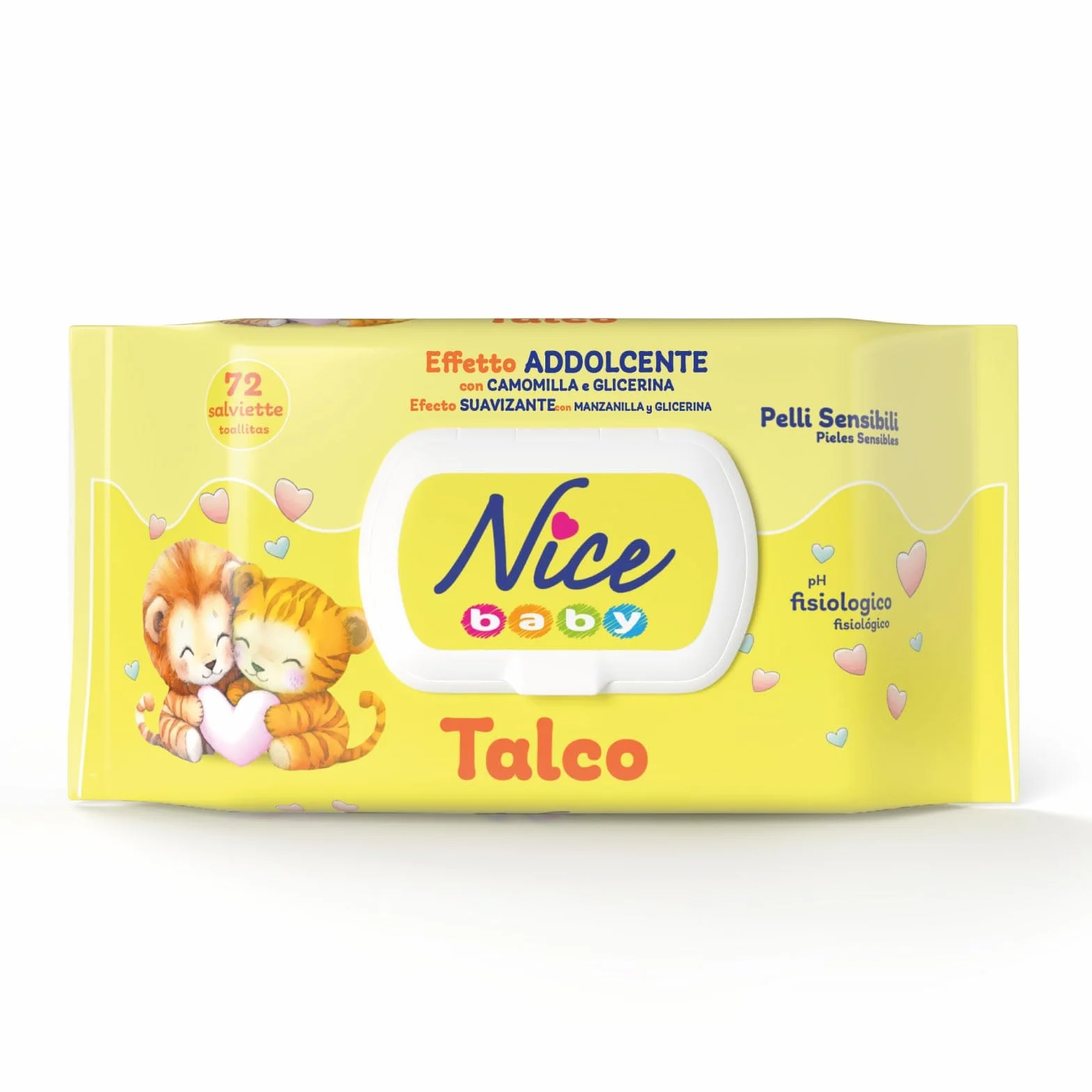 Nice Lingettes nettoyantes bébé camomille glycérine 72 pièces testé dermatologiquement