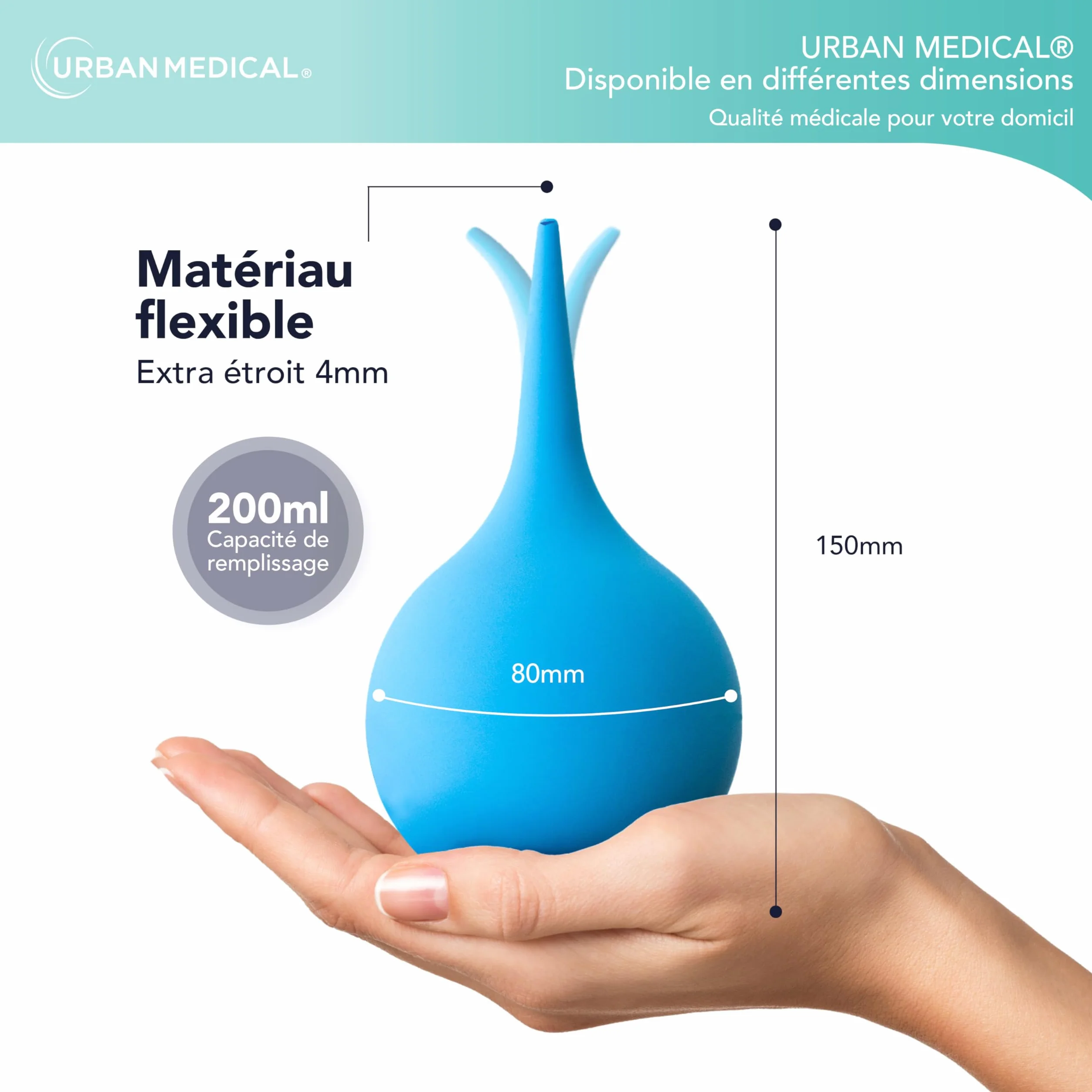 Poire Lavement Oreilles 200 ml Nettoyage Doux Professionnel Éliminer Bouchons Cérumen Réutilisable