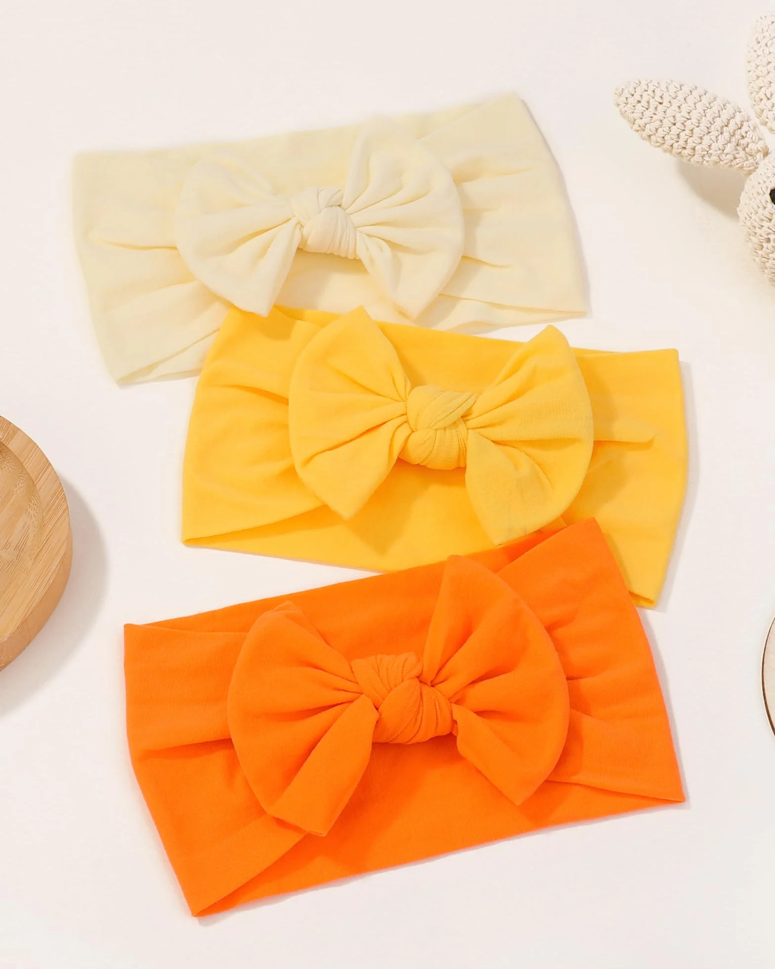 Bandeaux Élastiques avec Nœud en Nylon pour Nouveau-Nés - Accessoires Jollybows