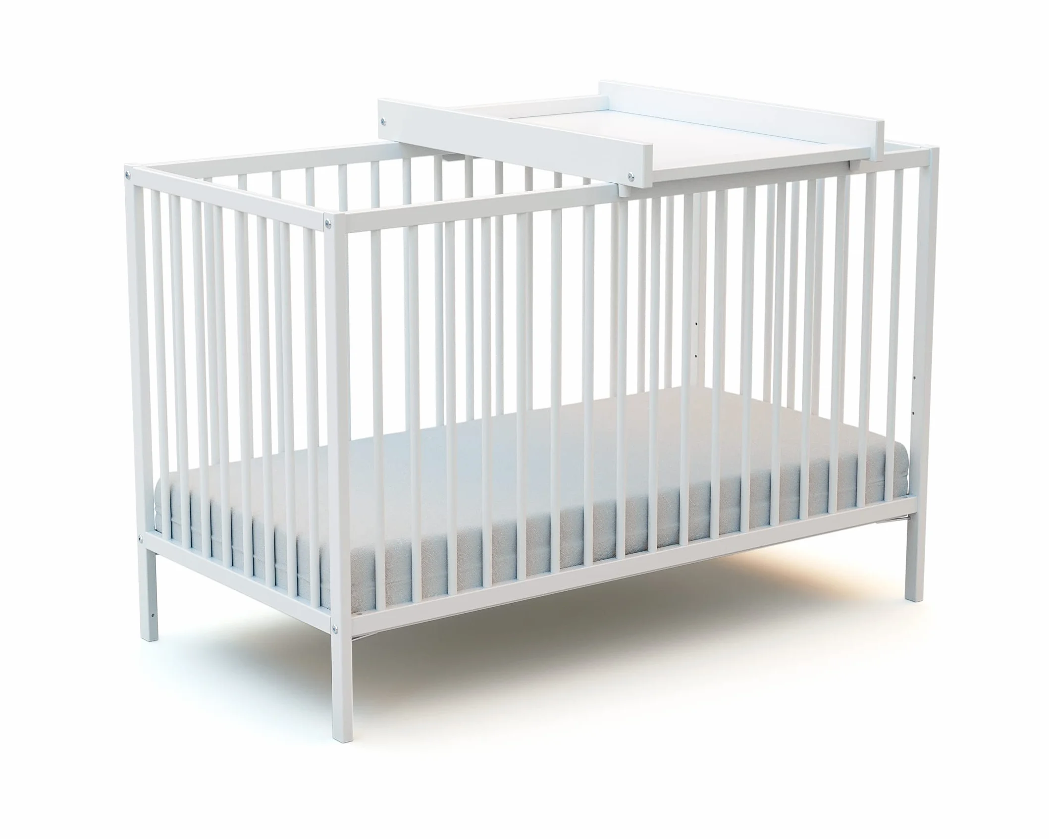 Plan à langer MONA Blanc 75 x 51,5 x 7 cm Table à langer pour lit bébé 60x120cm