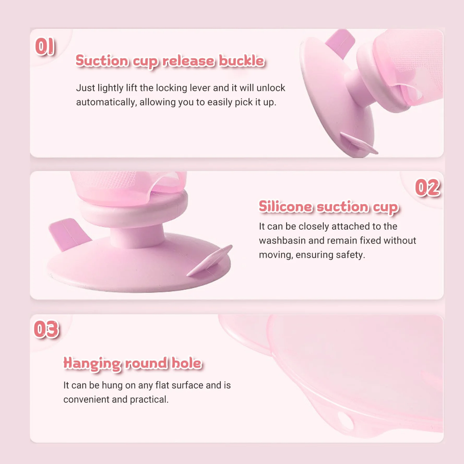 Bassin de bain pour nourrissons multifonctionnel avec ventouse, lavabo portable bébé trou suspendu