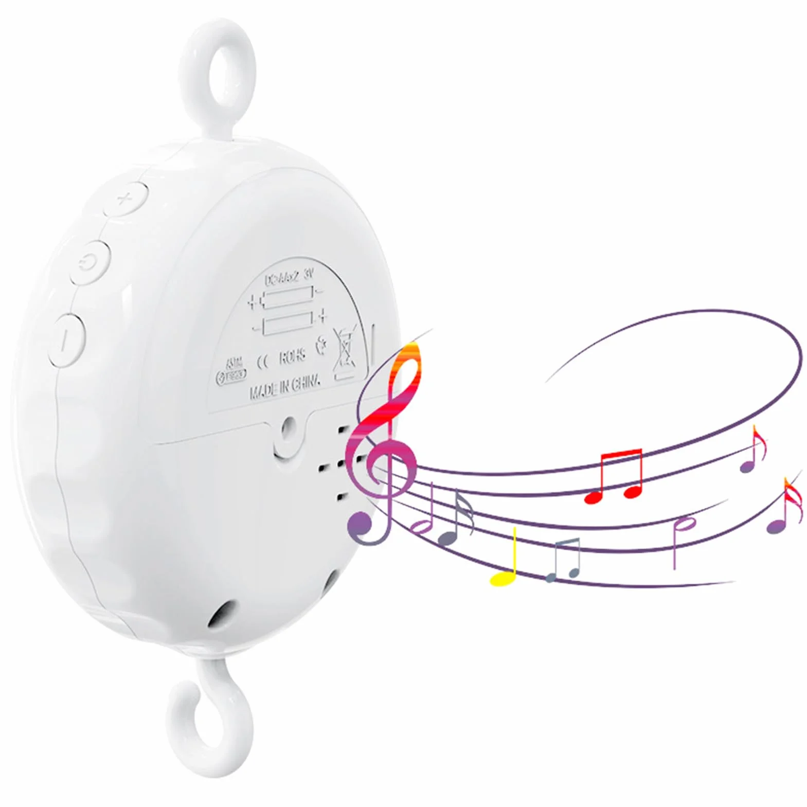 Boîte À Musique Mobile Berceau 13x9x3,3 Cm 24 Berceuses Piano 3 Modes Rotation Volume Réglable Moteur Silencieux Pliable