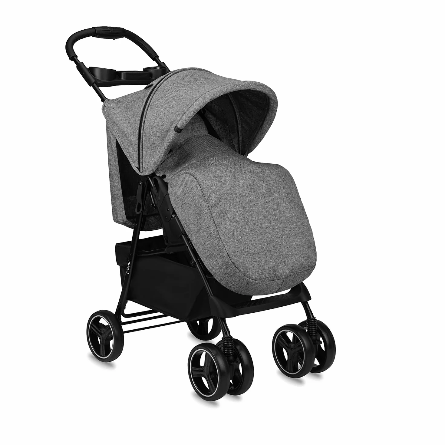 Poussette MoMi ISLA 6 mois 15 kg harnais 5 points panier couvre-pieds porte-gobelet plateau goûter sac couches