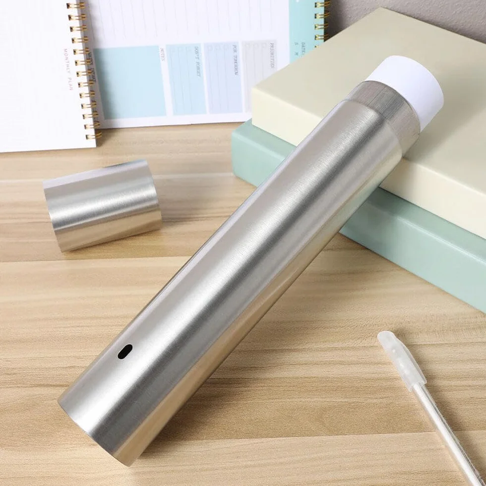 Tube de Rangement de Documents en Acier Inoxydable, Support de Certificat de Mariage, Conteneur Métallique pour Souvenirs
