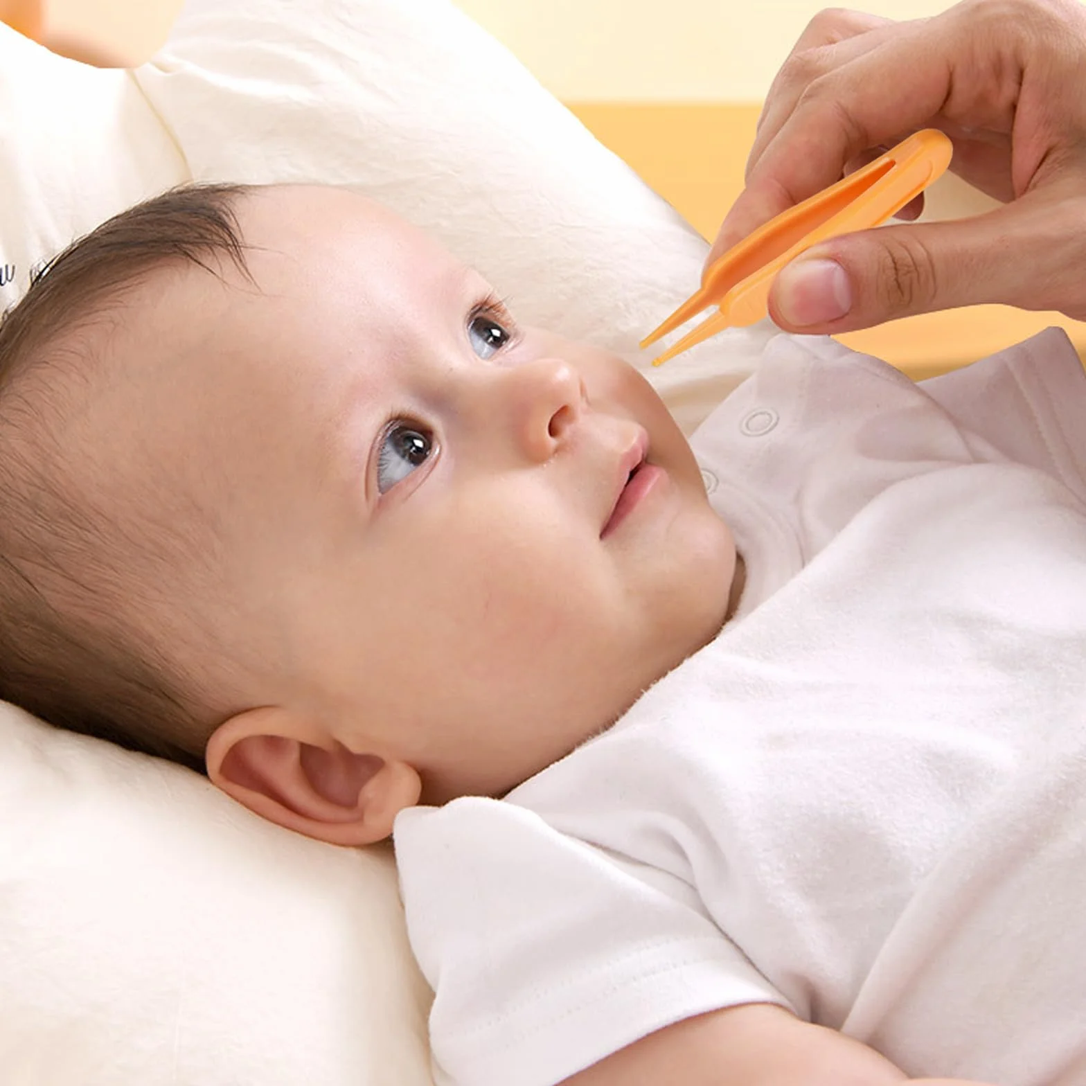 Pinces à Épiler pour Bébé Sécurité, 10 Pièces Pince à Tête Ronde Nettoyage Nasal Multicolore