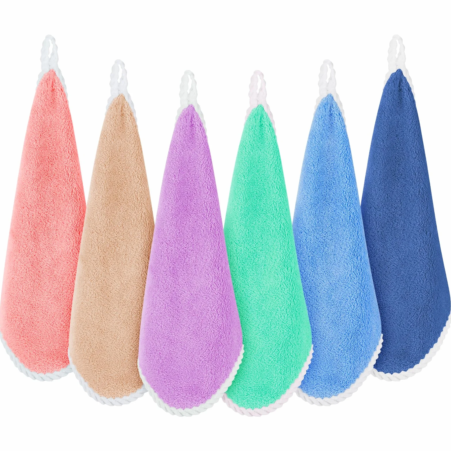 Aolso Serviette de Visage Bebe 6 Pièces Gants de Toilette en Flanelle Coton Bio Lavables Réutilisables