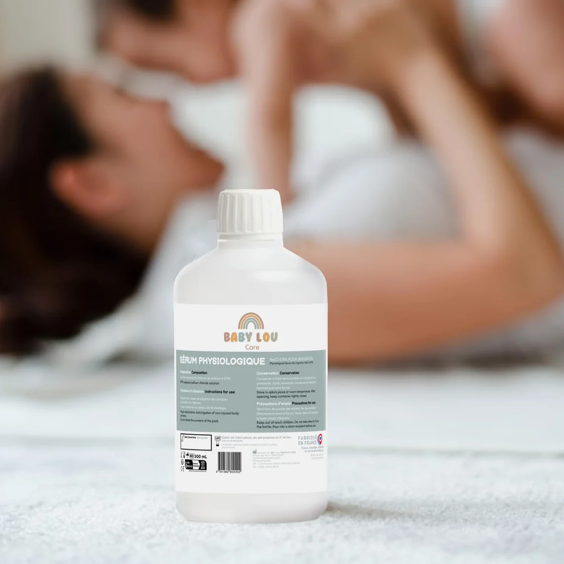 Sérum Physiologique 4x500 ml NaCl 0,9% Lavage des fosses nasales Hygiène du nez France
