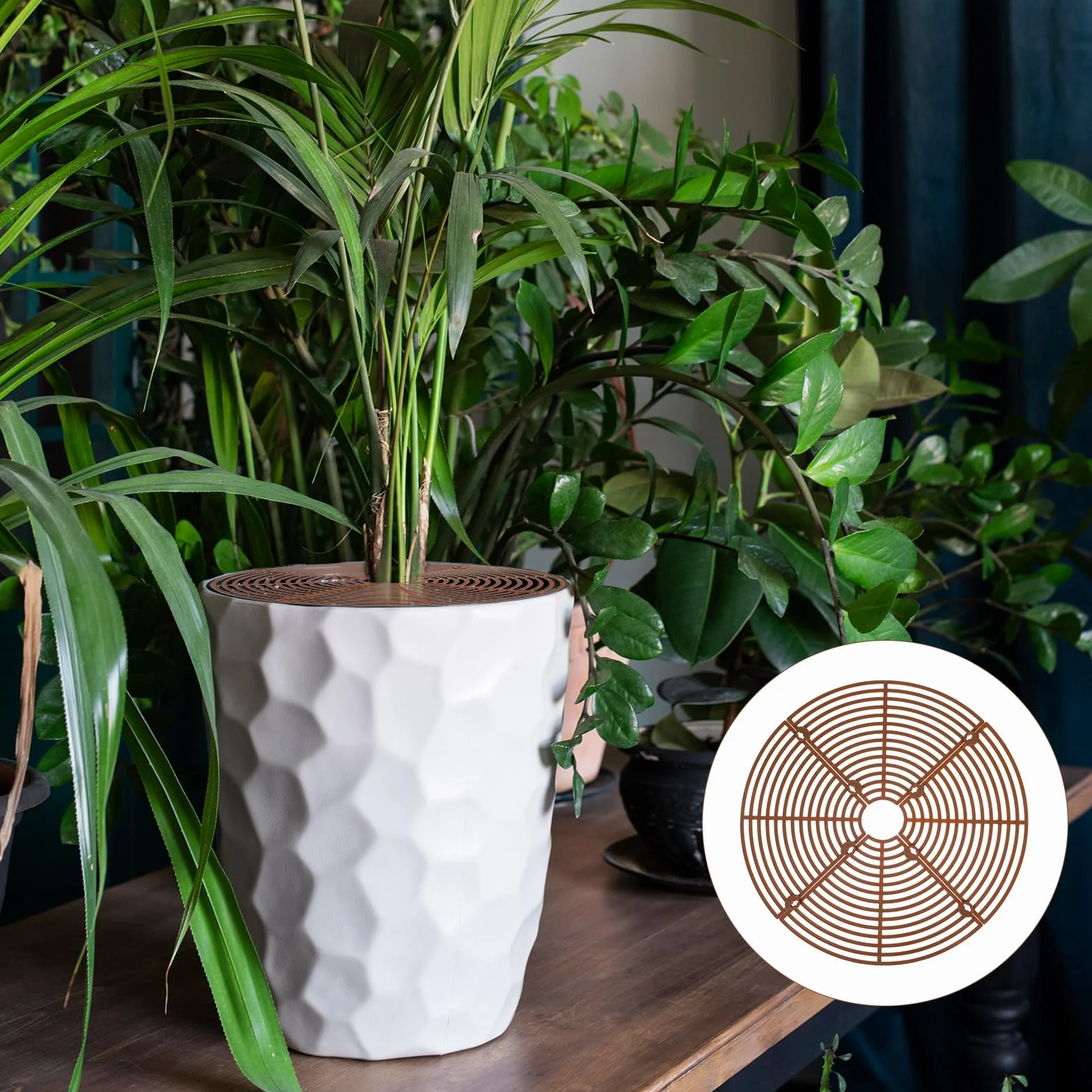 Lot de 2 grilles de protection pour pots de fleurs 21,2 cm rondes