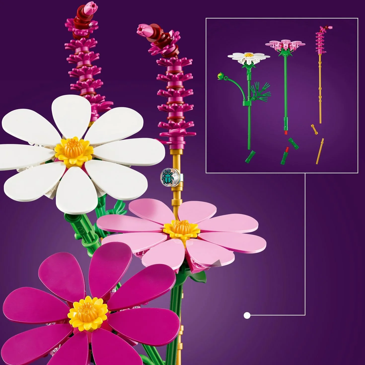 LEGO Botanicals Les Cosmos 11514 Bouquet de Fleurs Artificielles Décoration DIY Cadeau Fille 9 Ans