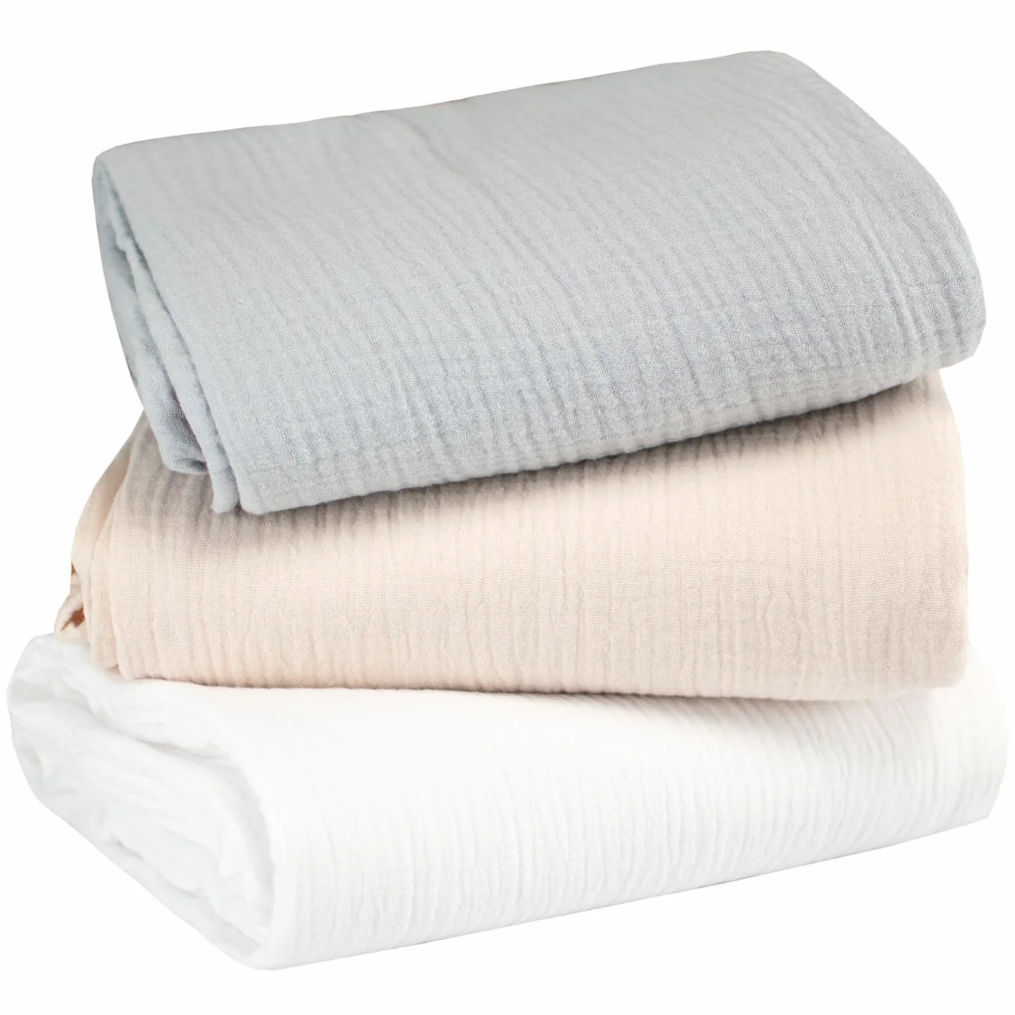 SEVIRA KIDS Lot de 3 maxi langes en gaze de coton Made in France