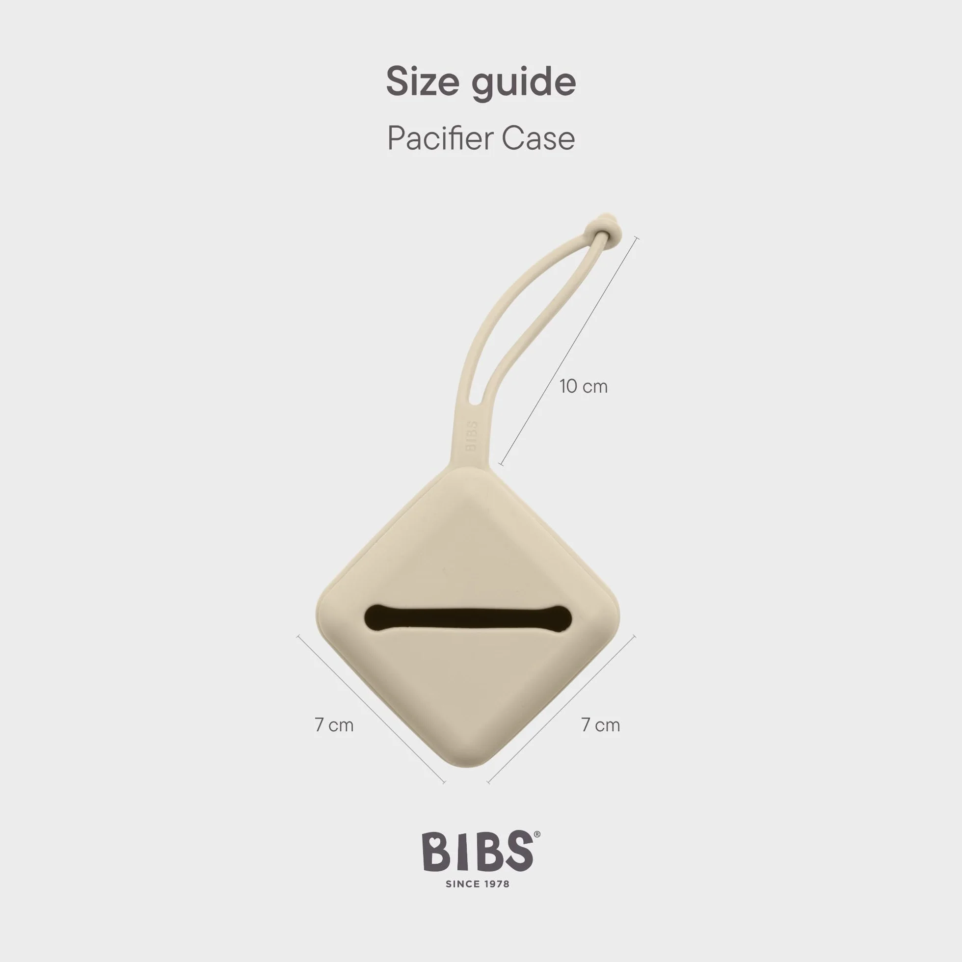 Boîte pour sucettes BIBS Vanilla, avec sangle, sans BPA, fabriqué au Danemark