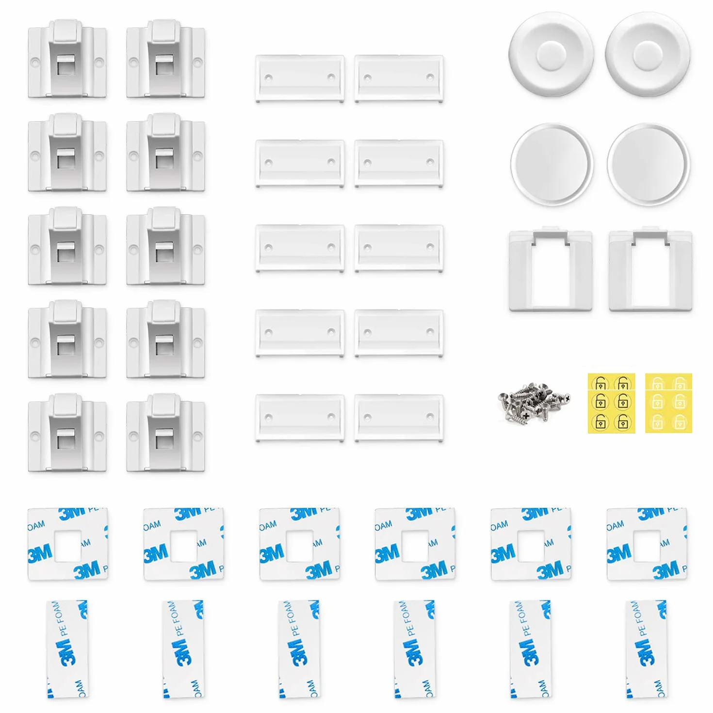 Dokon Sécurité Bébé Placard Bloque Porte Verrous Magnétique Cabinet 10 serrures 2 Clés