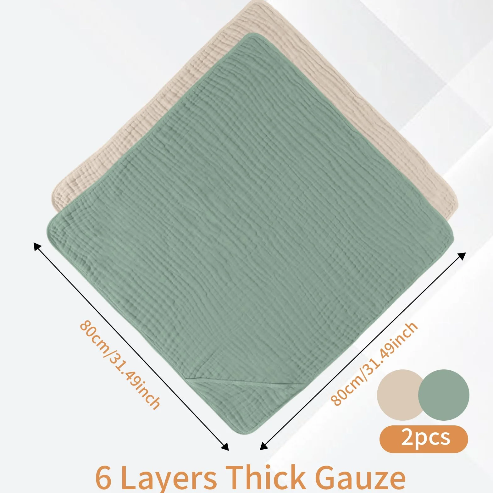 Serviette à Capuche Bébé 80 × 80 cm Coton Doux Super Absorbante Peignoir Bain
