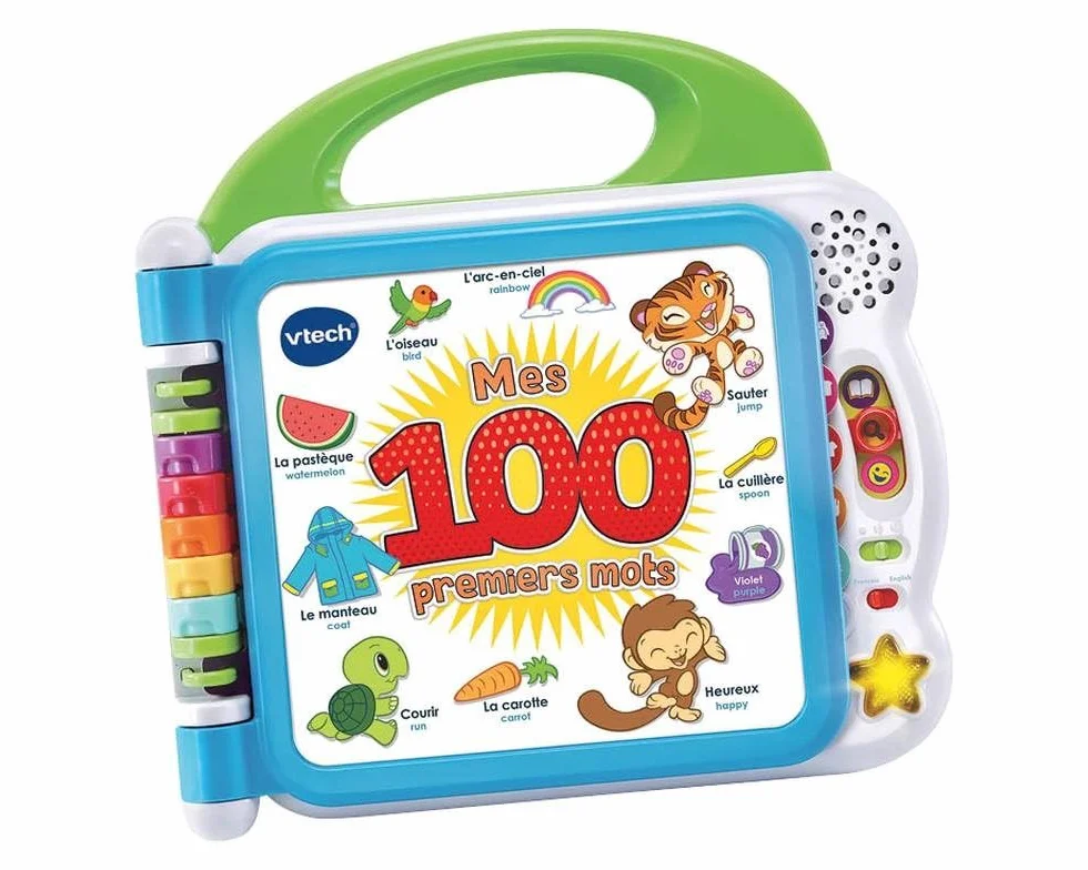 VTech Mon Imagier Bilingue Imagier Parlant Mes 100 Premiers Mots Livre Sonore Jouet Éducatif 12 Pages