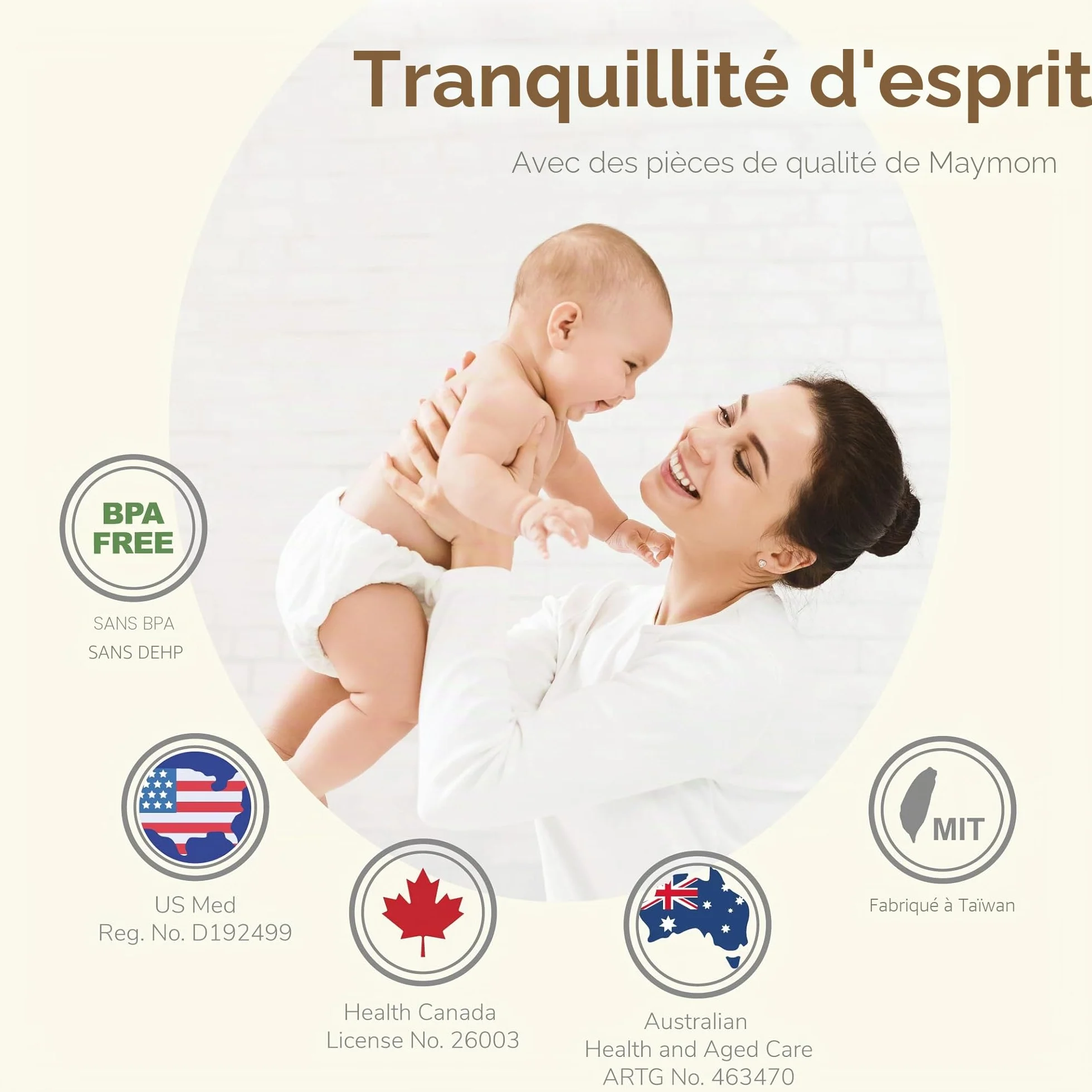Maymom connecteurs à col large 2 pièces compatibles Spectra S1 S2 Medela PersonalFit Pumpin Pal Lansinoh MyFit Crater