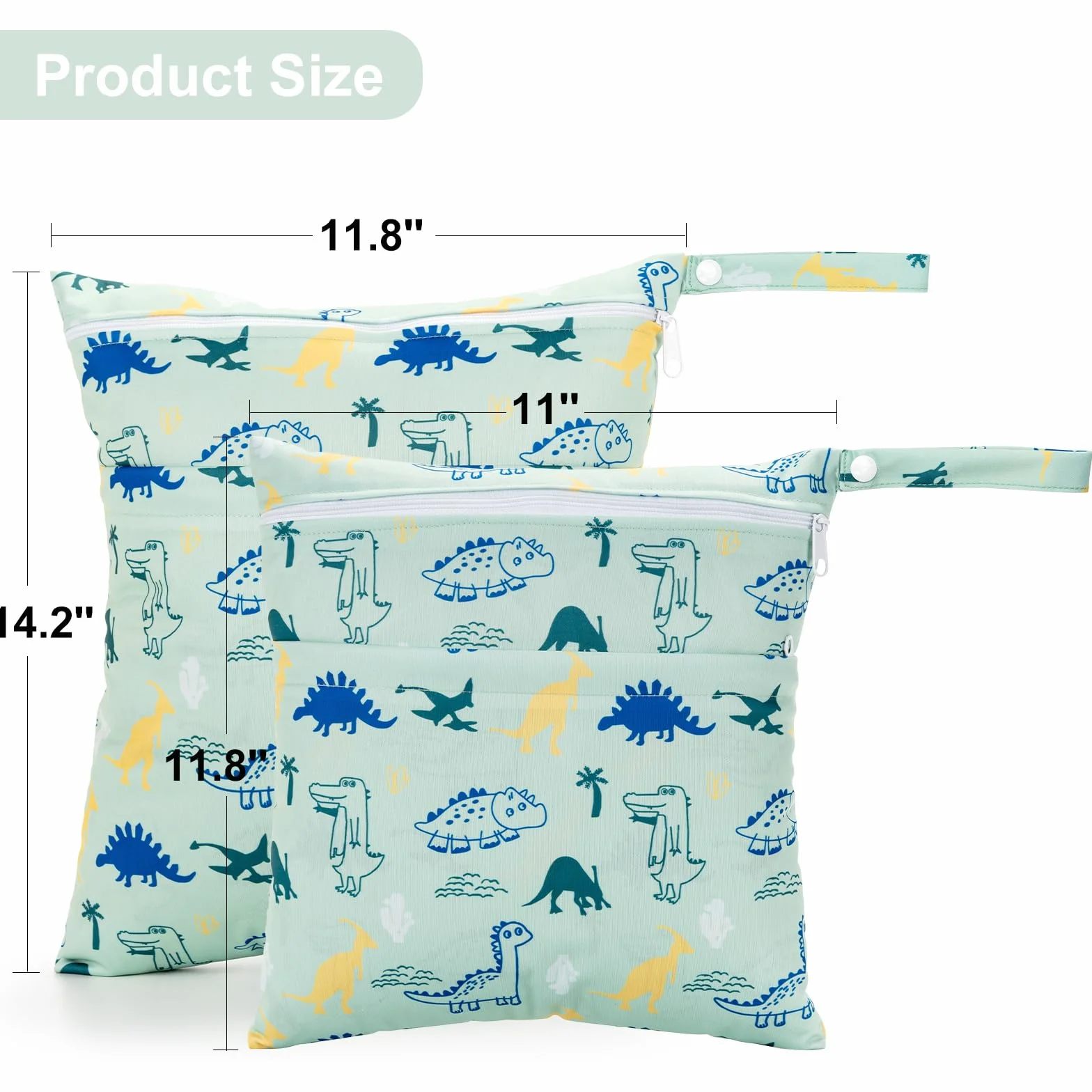 Lot de 2 sacs humides pour crèche multicolore - Sac de voyage pour fille et garçon