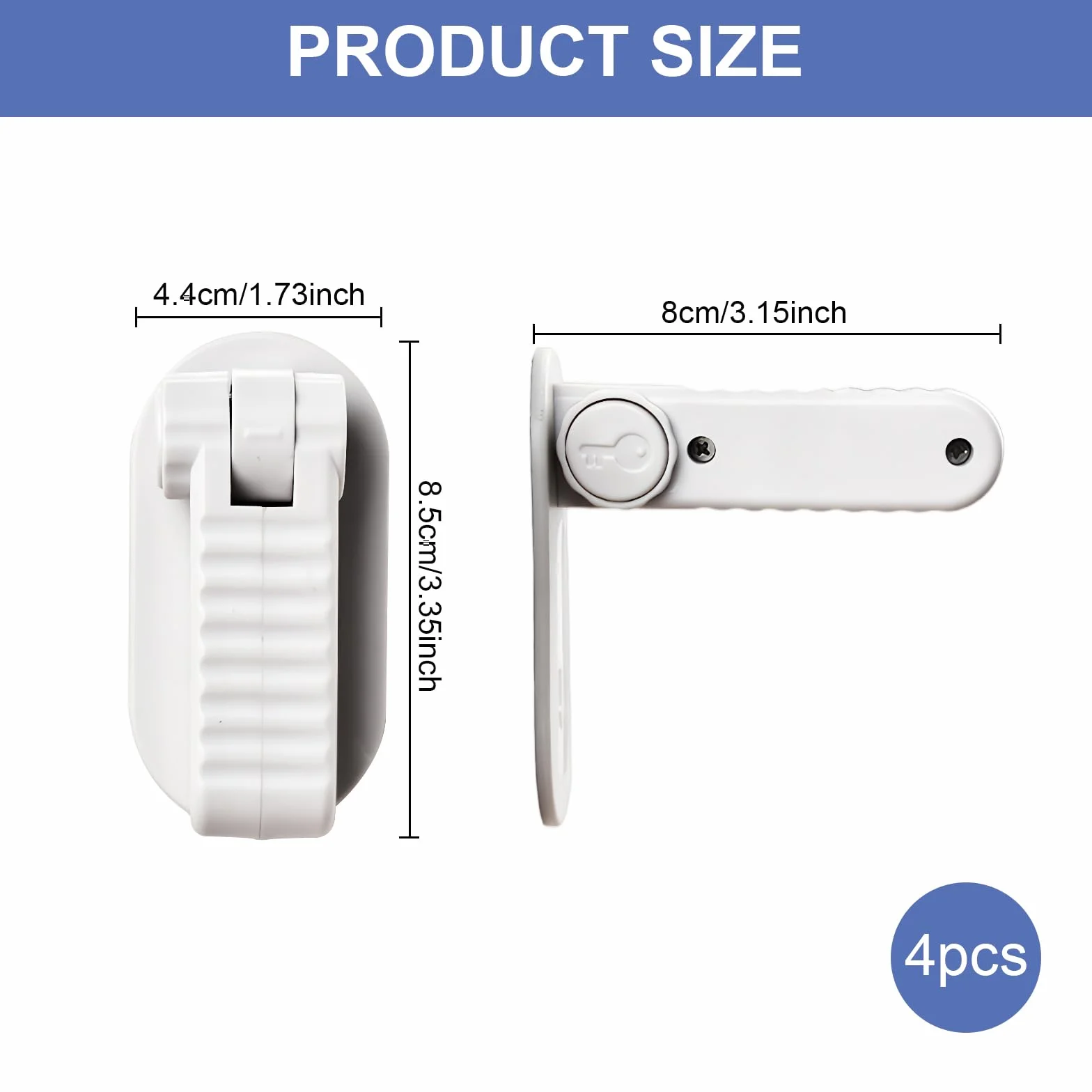 Verrou de Levier de Porte à L'Épreuve des Enfants Petproof, Serrure de Poignée de Sécurité pour Bébé, Sans Outils ni Perçage, Blanc