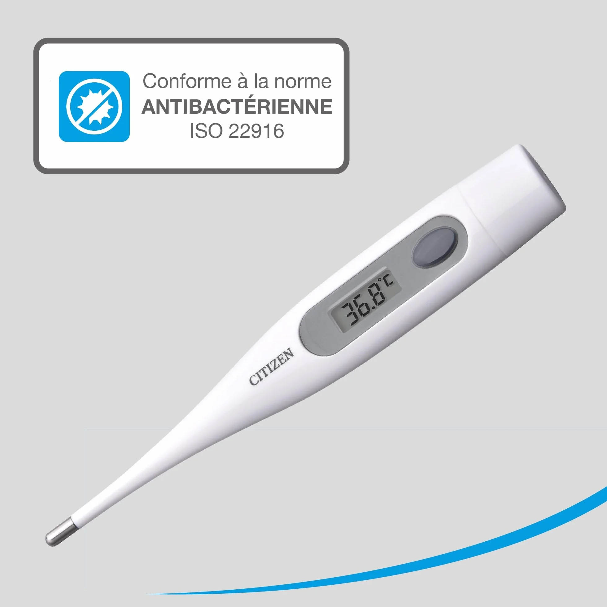 Citizen Thermomètre numérique température corporelle basale avec alarme fièvre fonctionnement un bouton adultes enfants