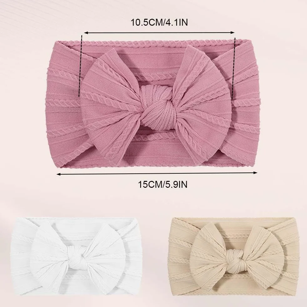 Bandeau Bébé Fille Nylon Souple Hypoallergénique 0-3 Ans Accessoire Photo Mariage