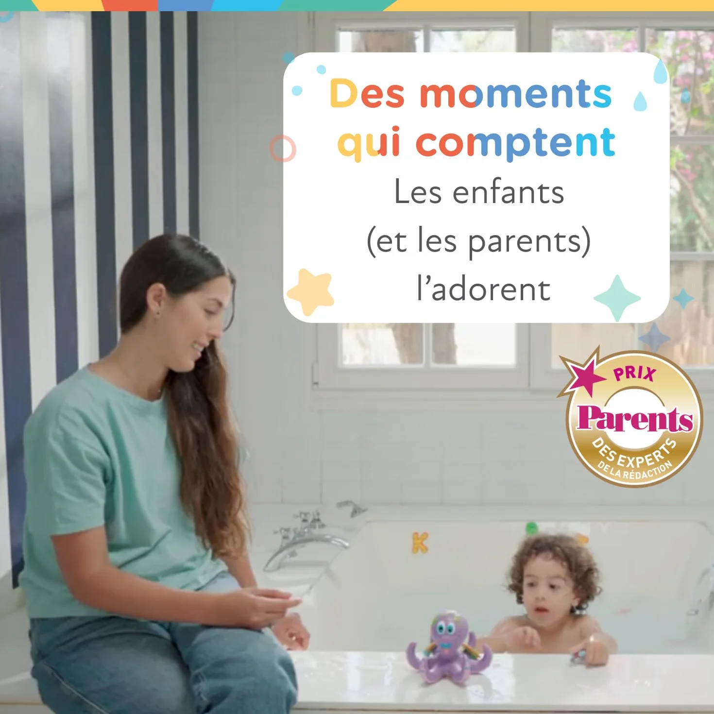 Nuby Jouet de Bain Pieuvre Interactive Flottante avec Anneaux de Bain Violet 18 Mois+