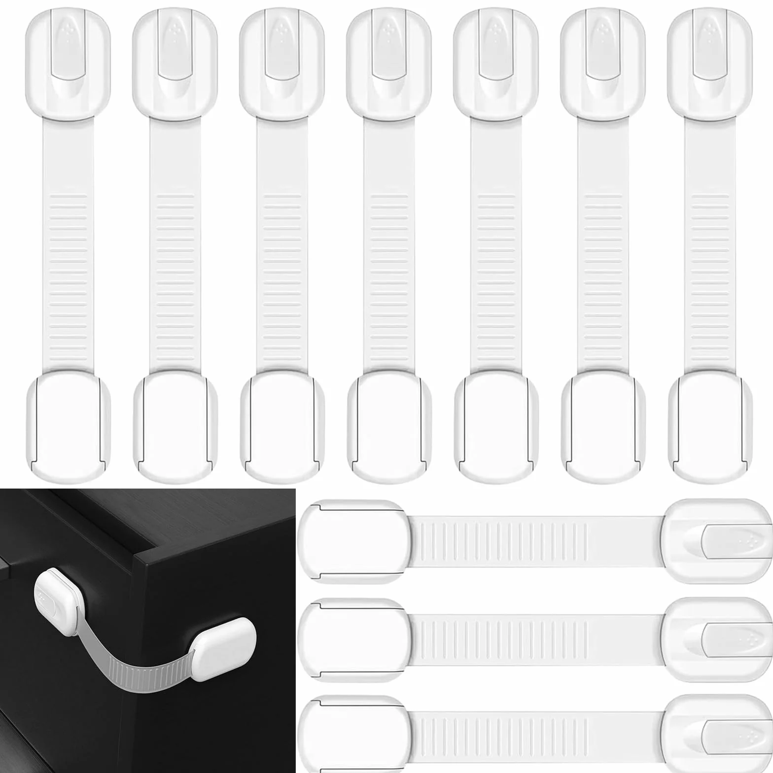 Sécurité Tiroir Bébé Serrures Autocollantes Armoires Enfant Placard Lot de 10