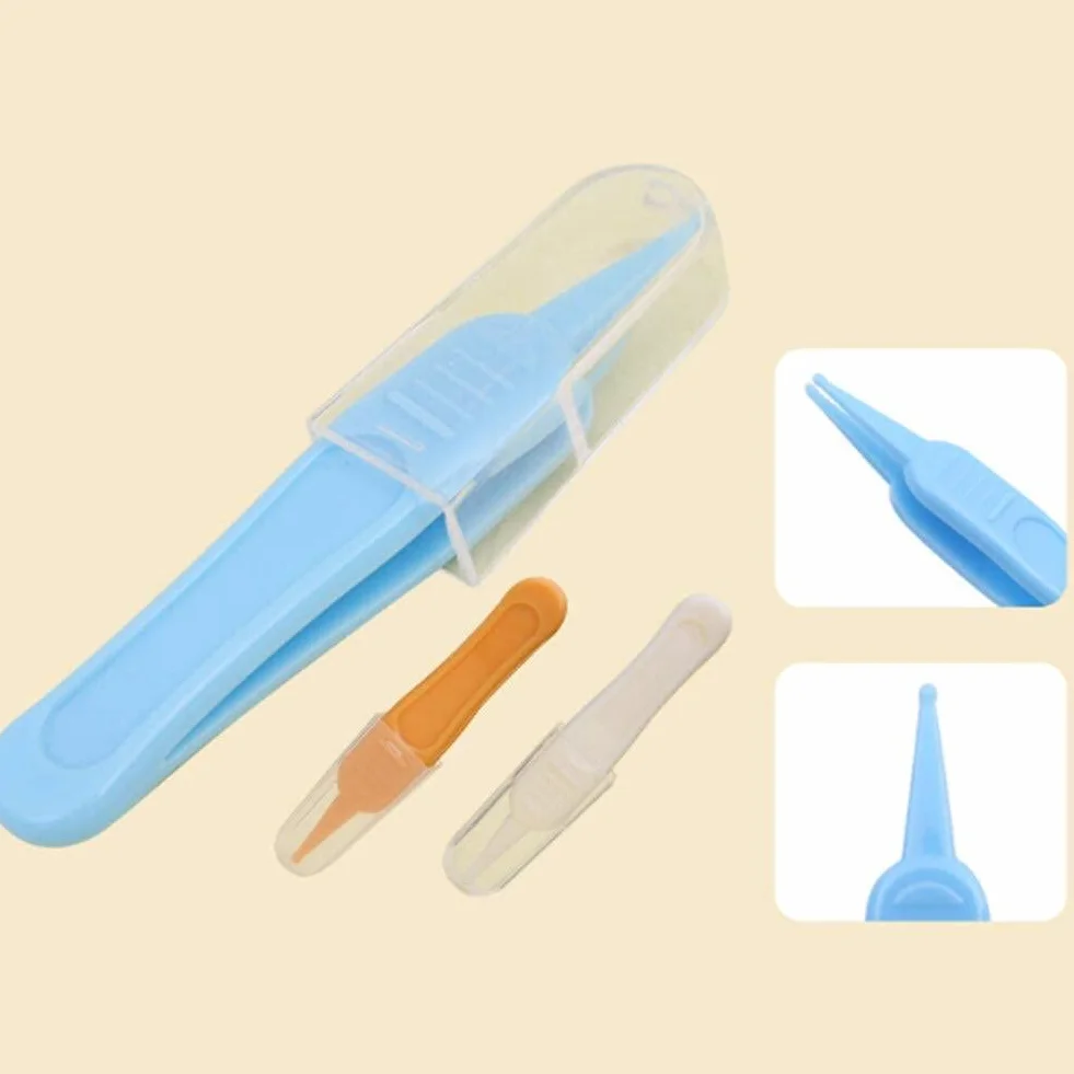 Pince à épiler en plastique réutilisable pour bébé oreille nez nombril