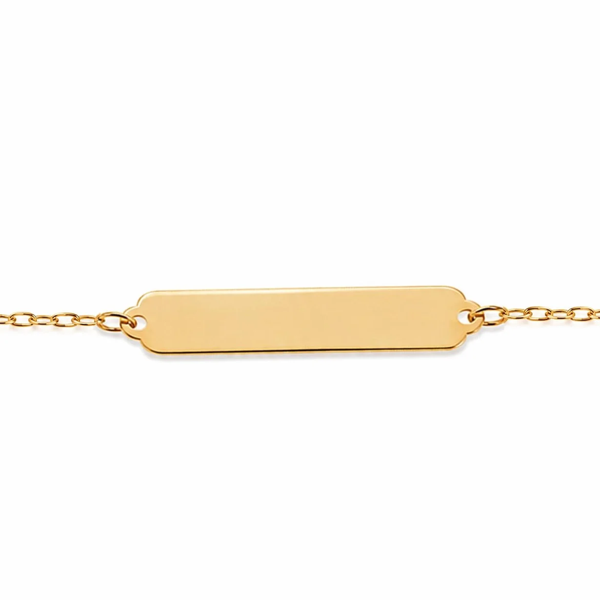 Sakrami Bracelet en argent 925 pour enfants, or jaune, rhodié ou rose + coffret cadeau
