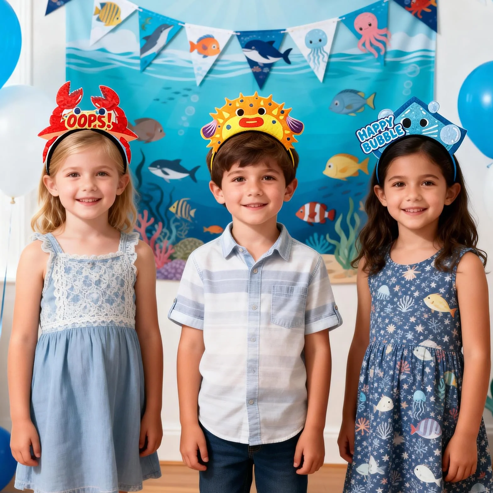 Serre-têtes en Feutre pour Enfants 12 PCS Accessoires Carnaval Photobooth Jouets Fête Anniversaire Cadeaux Filles Garçons