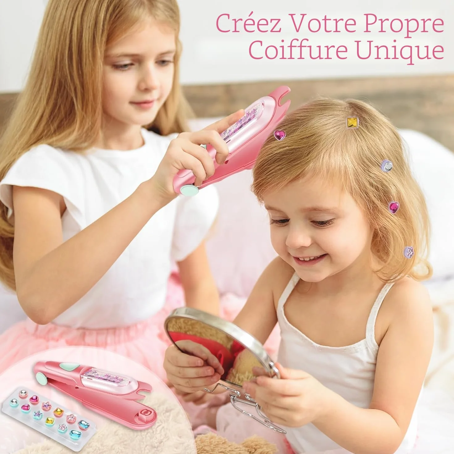 Kit Gemmes Cheveux Jeux Fille 4-10 Ans Travaux Créatifs Cadeau Anniversaire