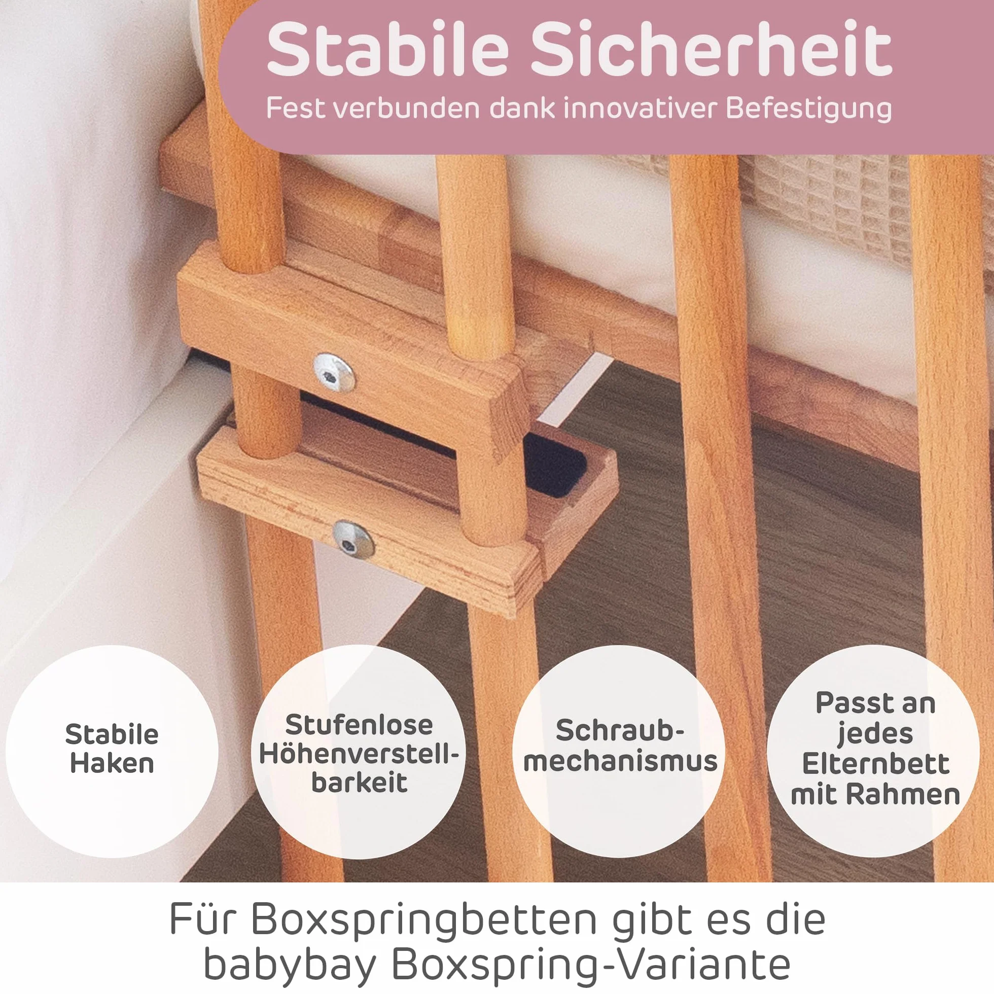 babybay Original lit cododo en bois de hêtre massif modulable hauteur réglable lit bébé évolutif