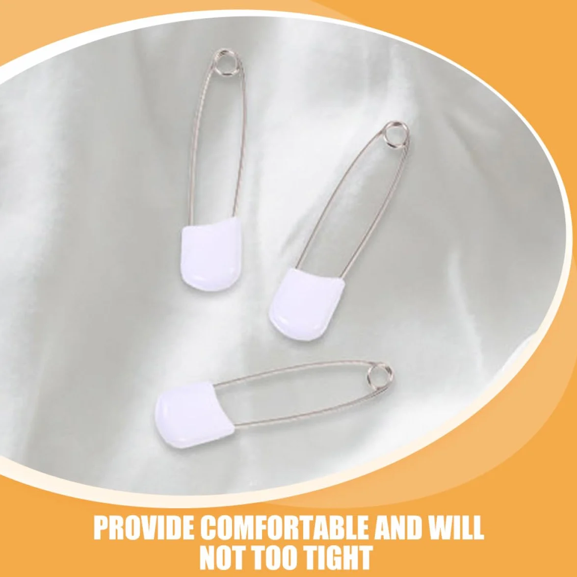 NOLITOY 30 Pcs Épingles à Nourrice Grosse Taille pour Couches Lavables, Bébé en Alliage de Zinc et PP