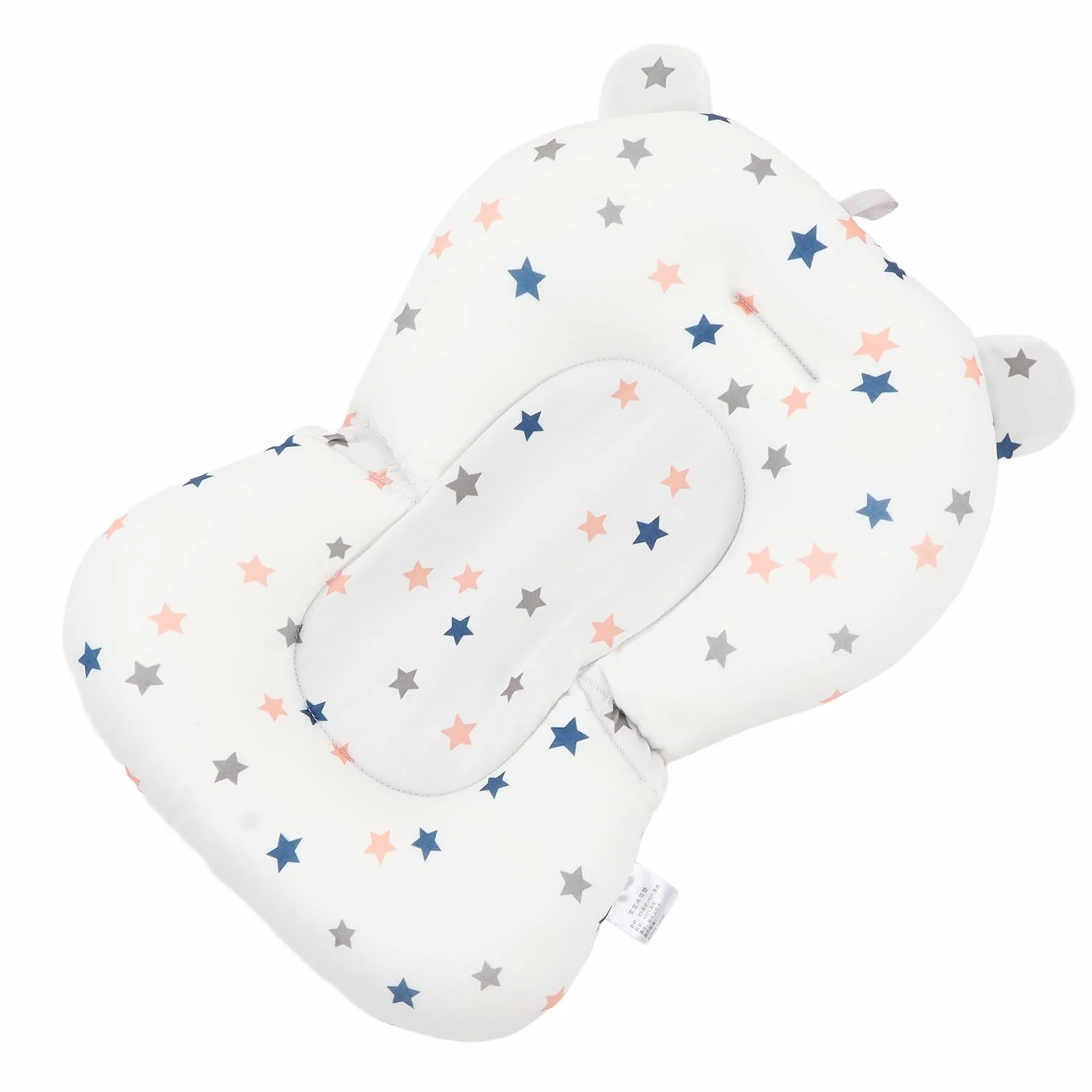 Yinhing Coussin de Siège de Bain pour bébé avec 3 Ceintures de sécurité et Tissu à 3 Couches pour Baignoire (Etoiles)