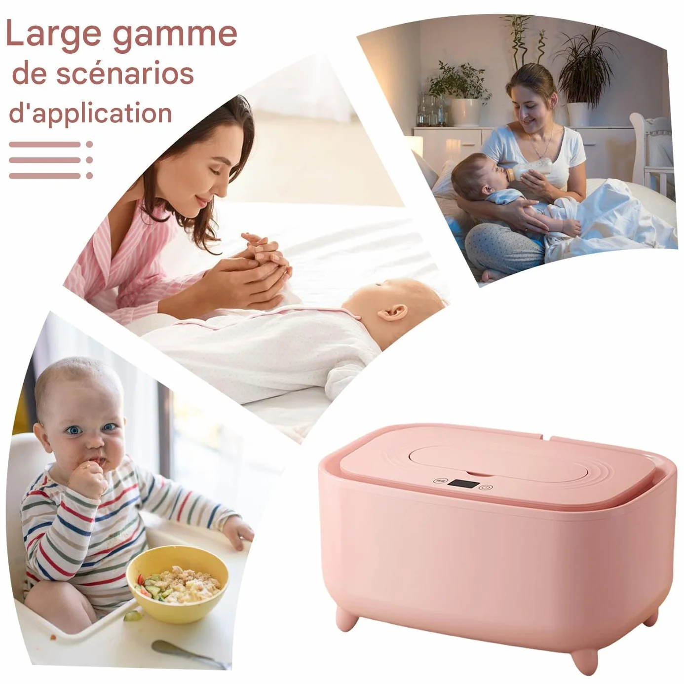 Chauffe-Lingettes Bébé Rechargeable USB pour Couches - Boîte Isolante Chauffage Uniforme